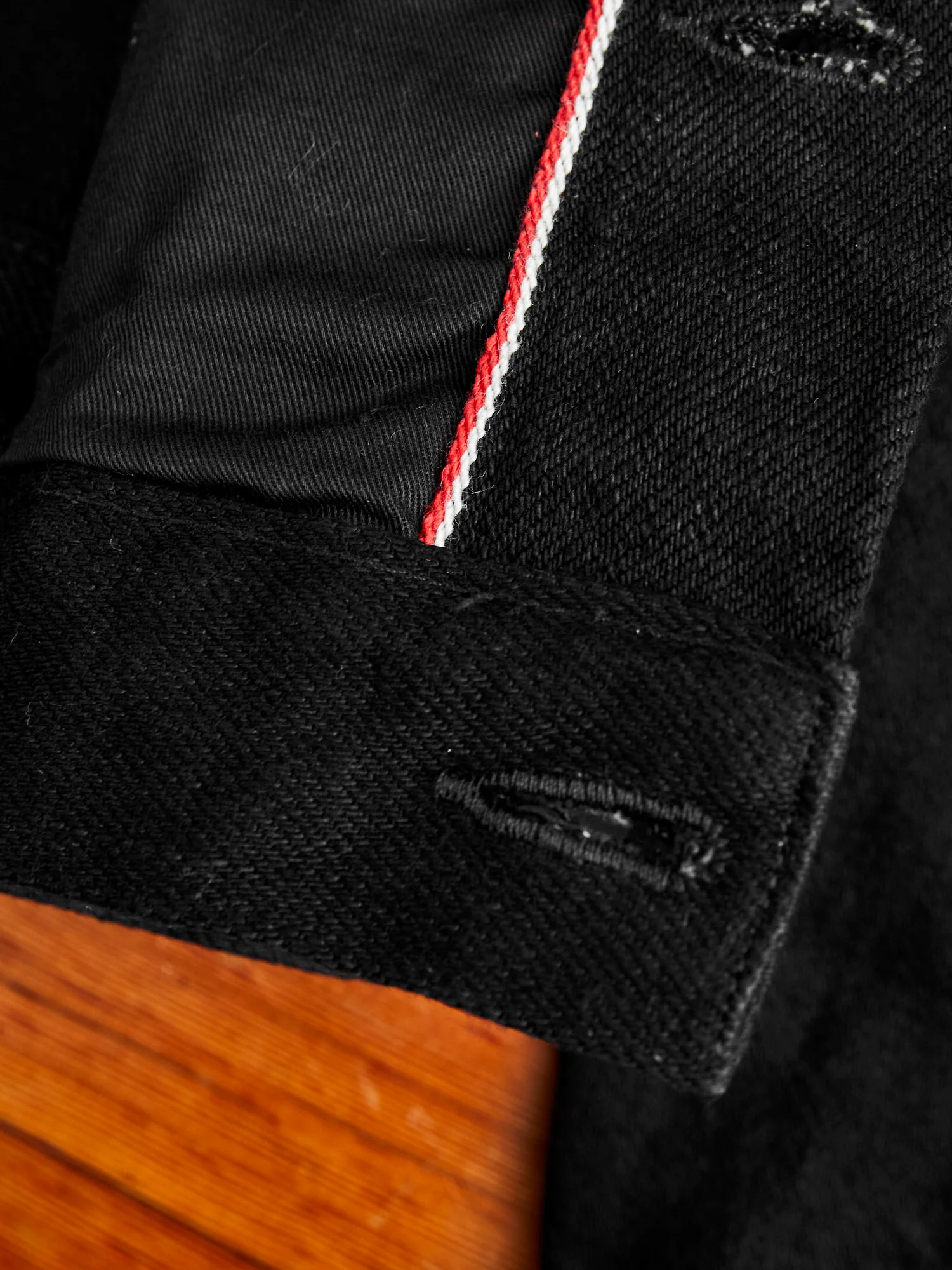 02527PRZ-BK "Secret Denim" 20oz Black Selvedge Denim Jacket - Image 9