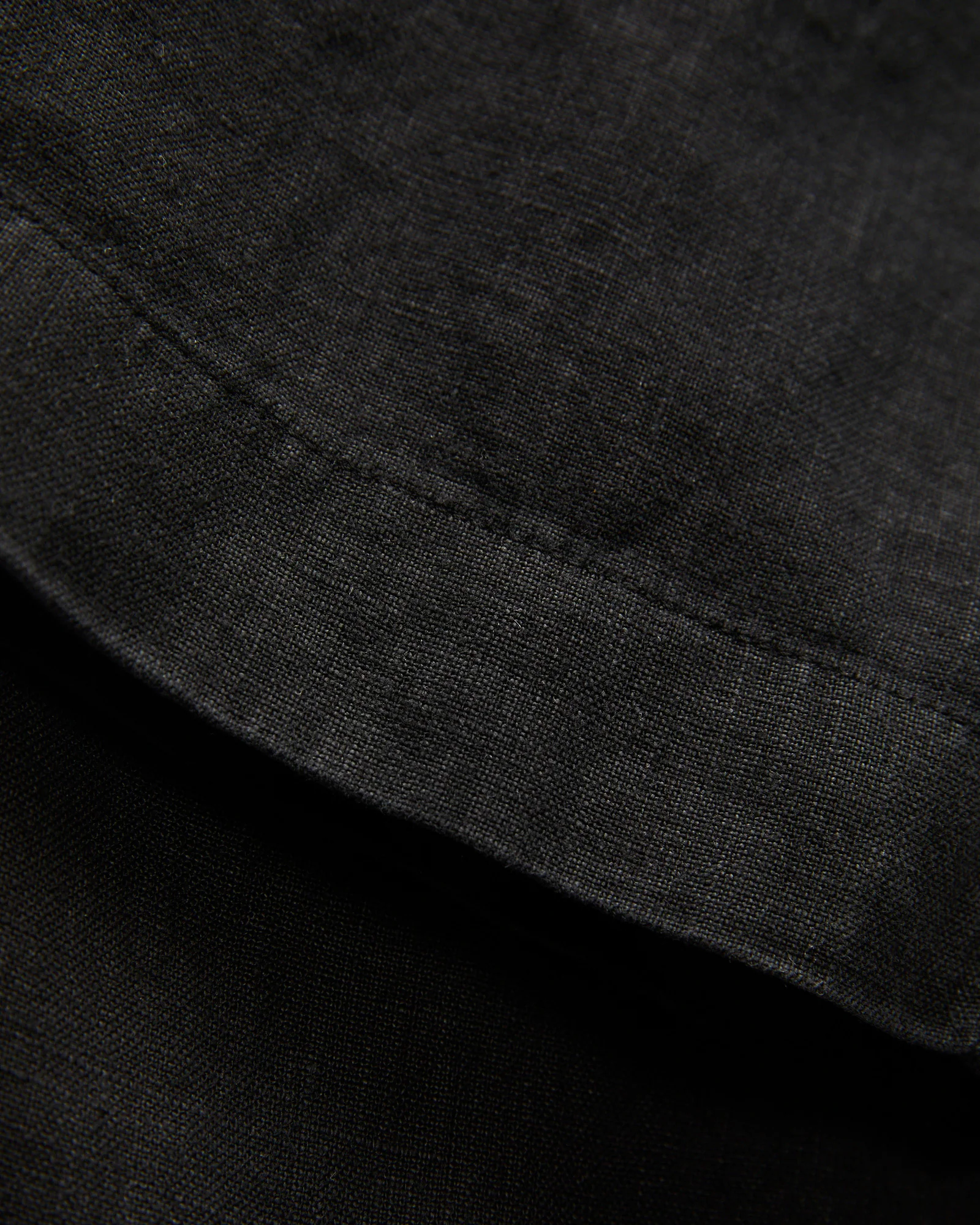 Workers Linen Drawstring Pants in Deep Black - Image 6
