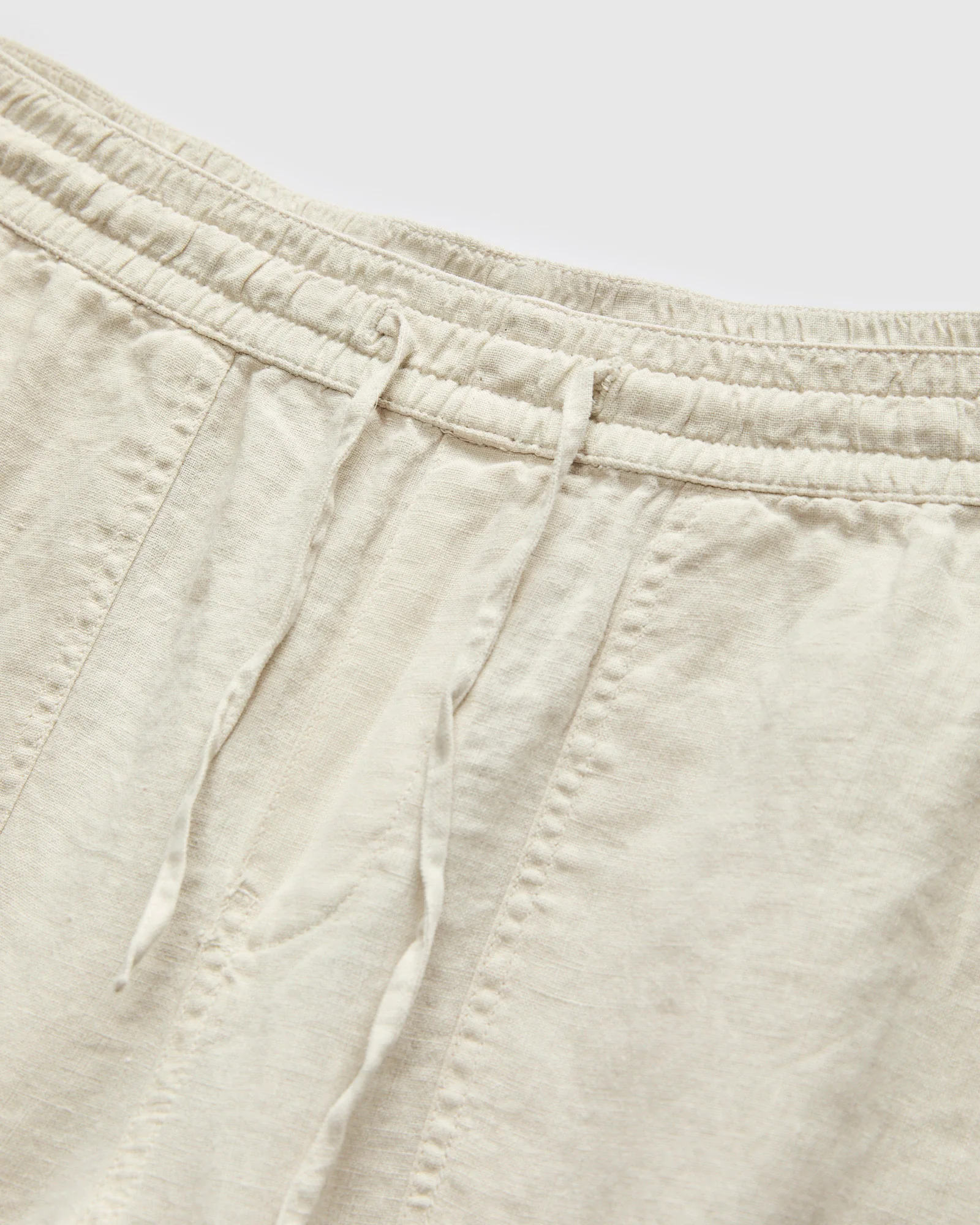 Workers Linen Drawstring Pants in Light Stone - Image 5