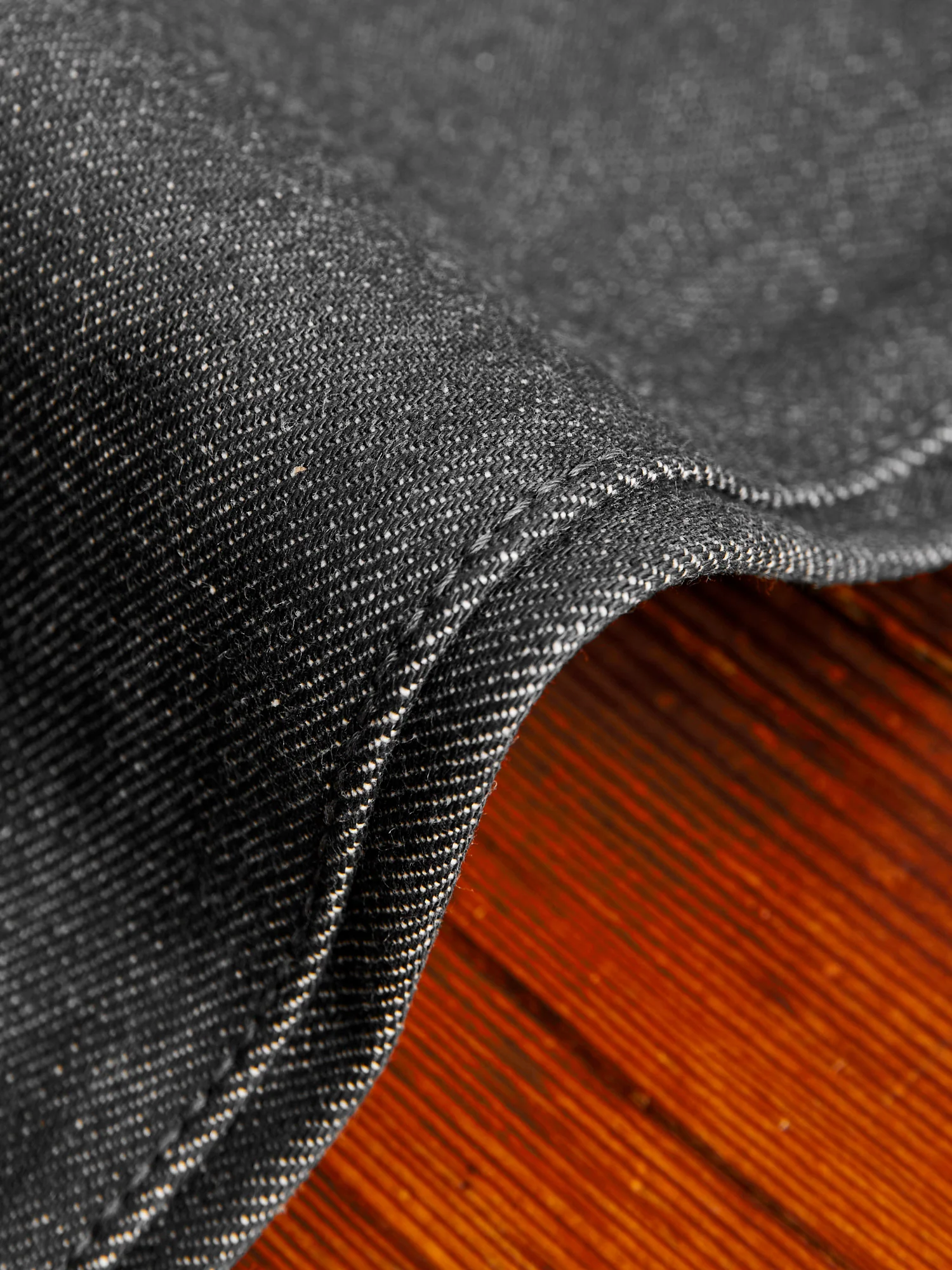 0605-70G 14oz Grey Selvedge Denim - Natural Tapered Fit - Image 11