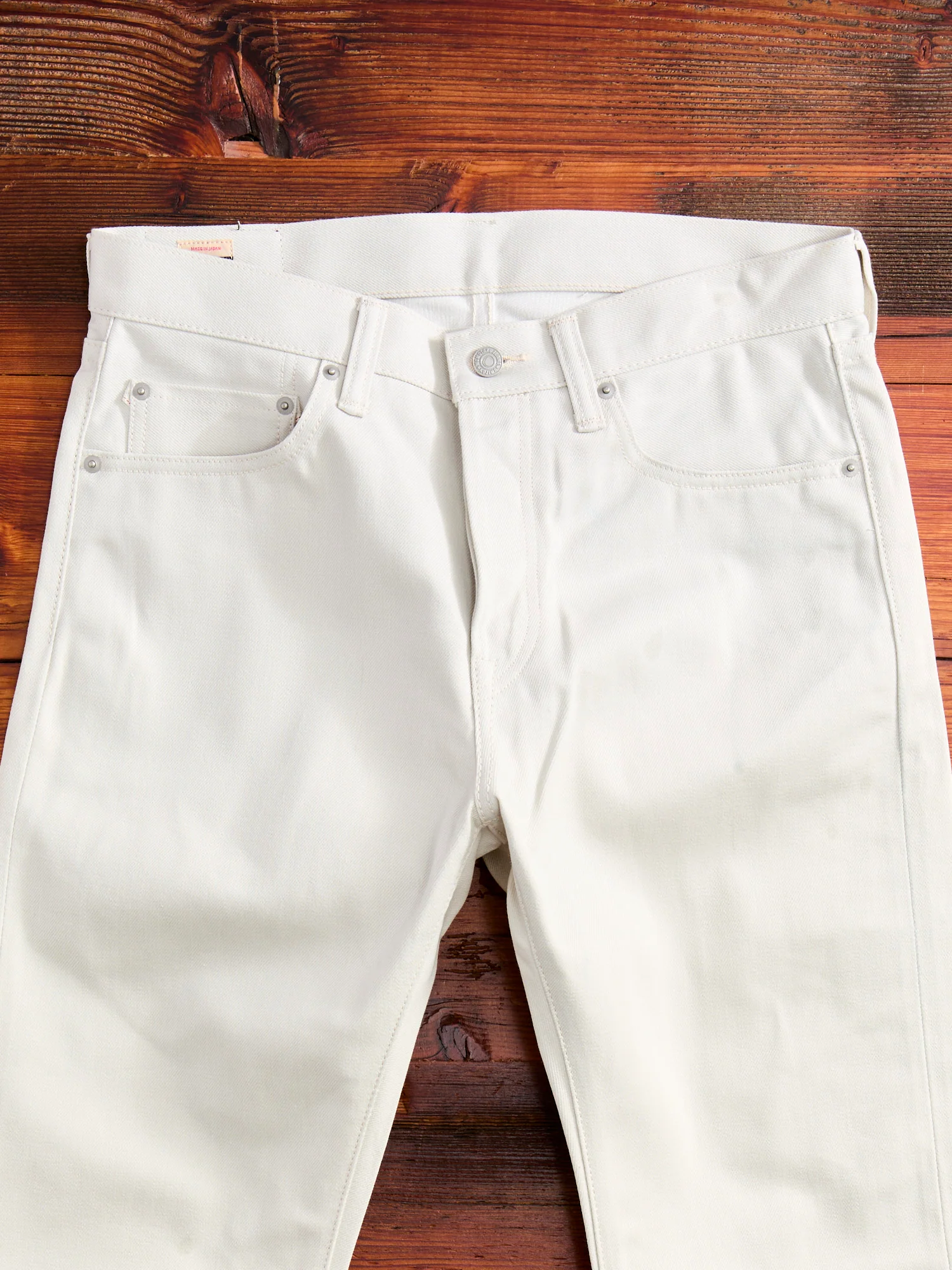 0605-IVO "Ivory" 13oz Selvedge Denim - Natural Tapered Fit - Image 6