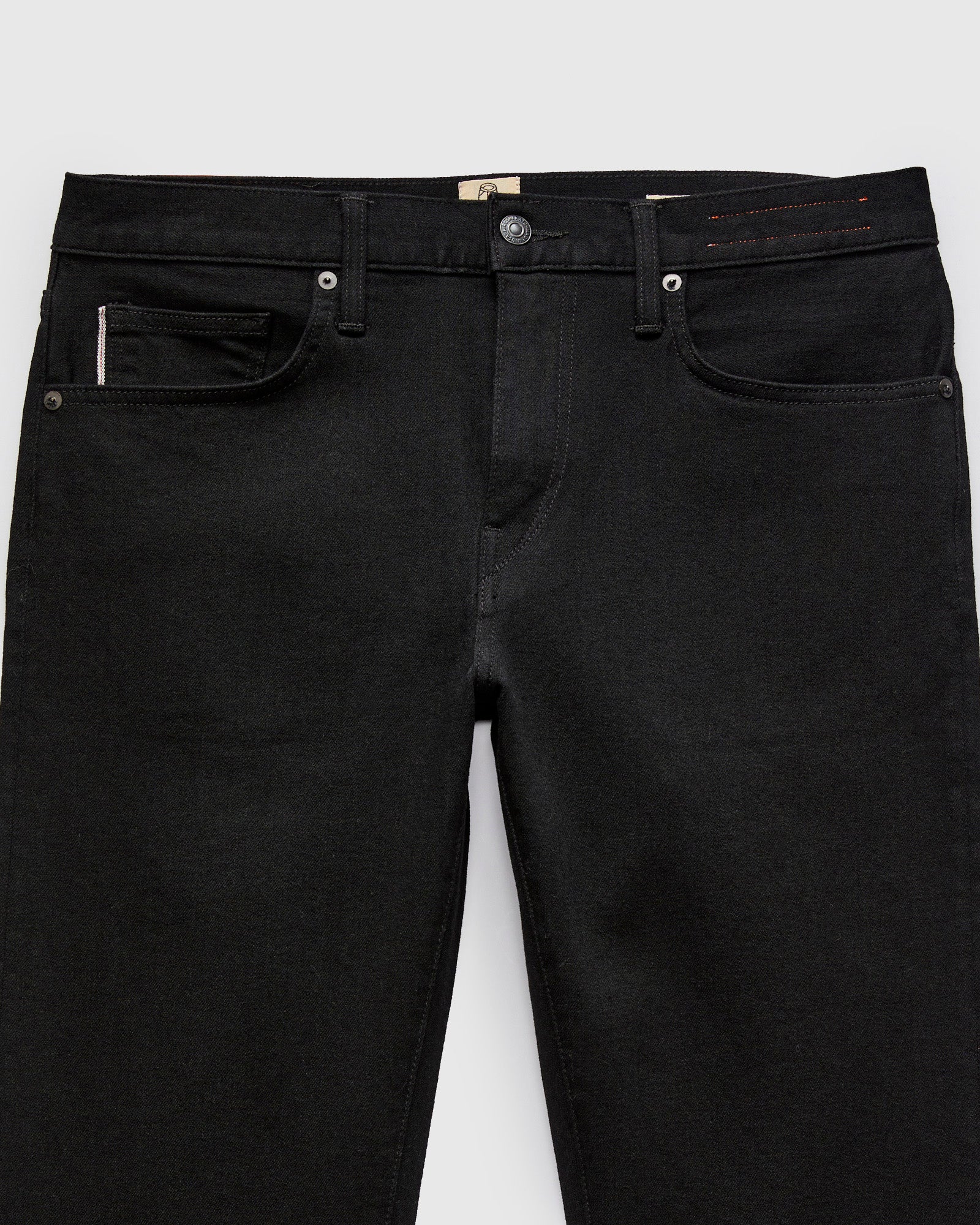 10.5oz Black Stretch Selvedge Denim - Hammer Straight - Image 5
