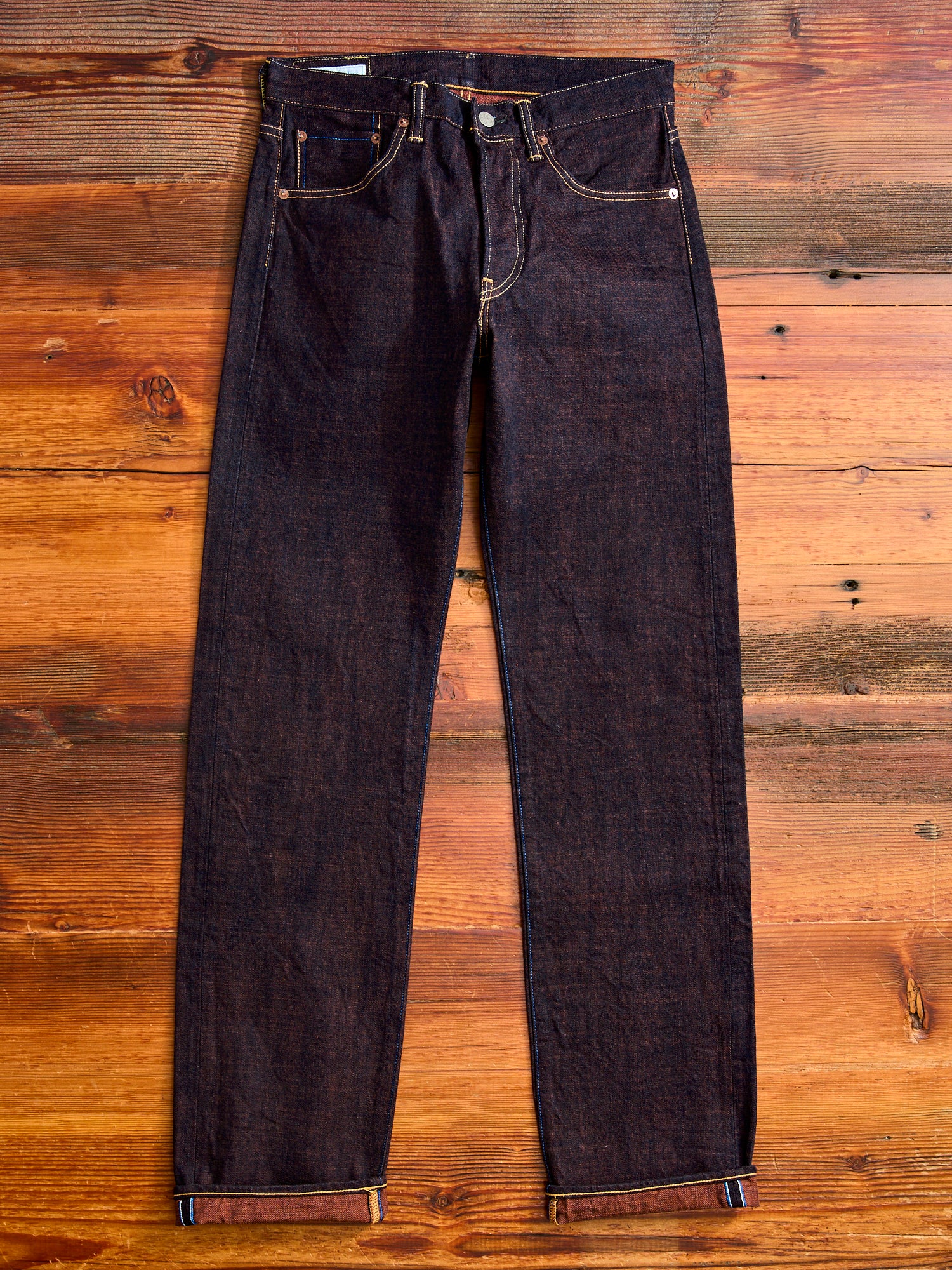 101KH "Kakishibu" 14.5oz Selvedge Denim - Regular Straight Fit - Image 5