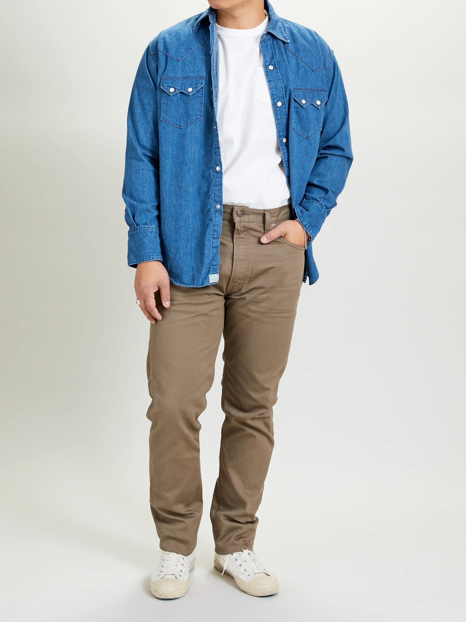 107 Ivy Fit Cotton Pique Pants in Dusty Olive - Image 12