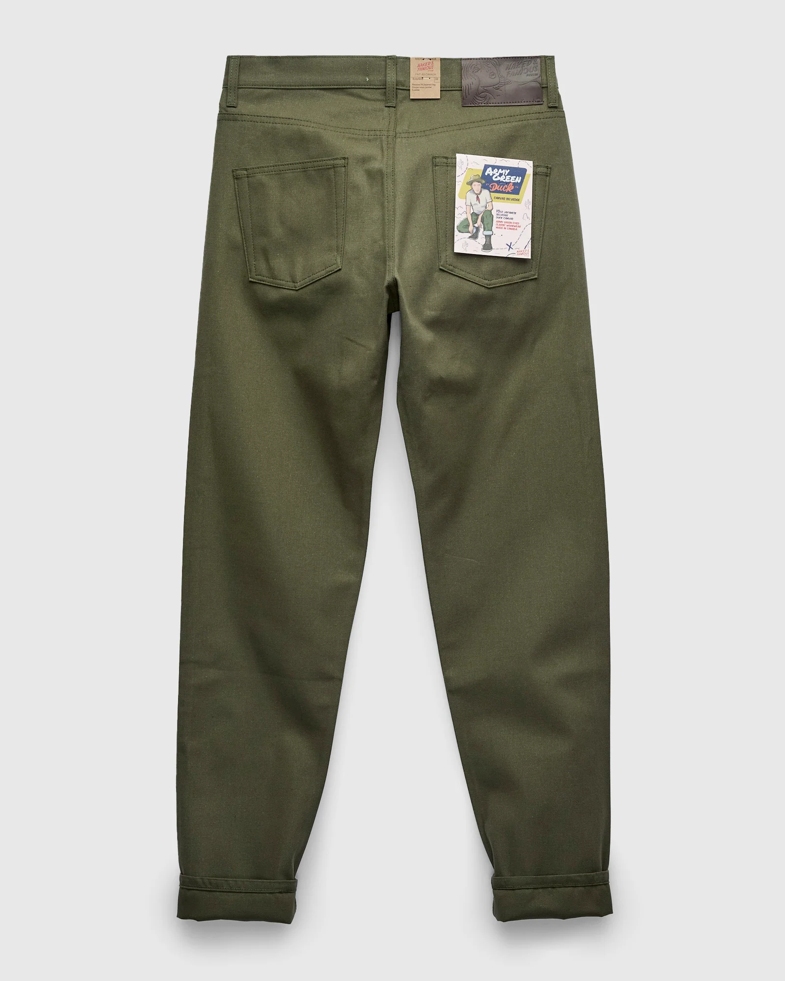 10oz Selvedge Army Green Duck Canvas - Easy Guy Fit - Image 3