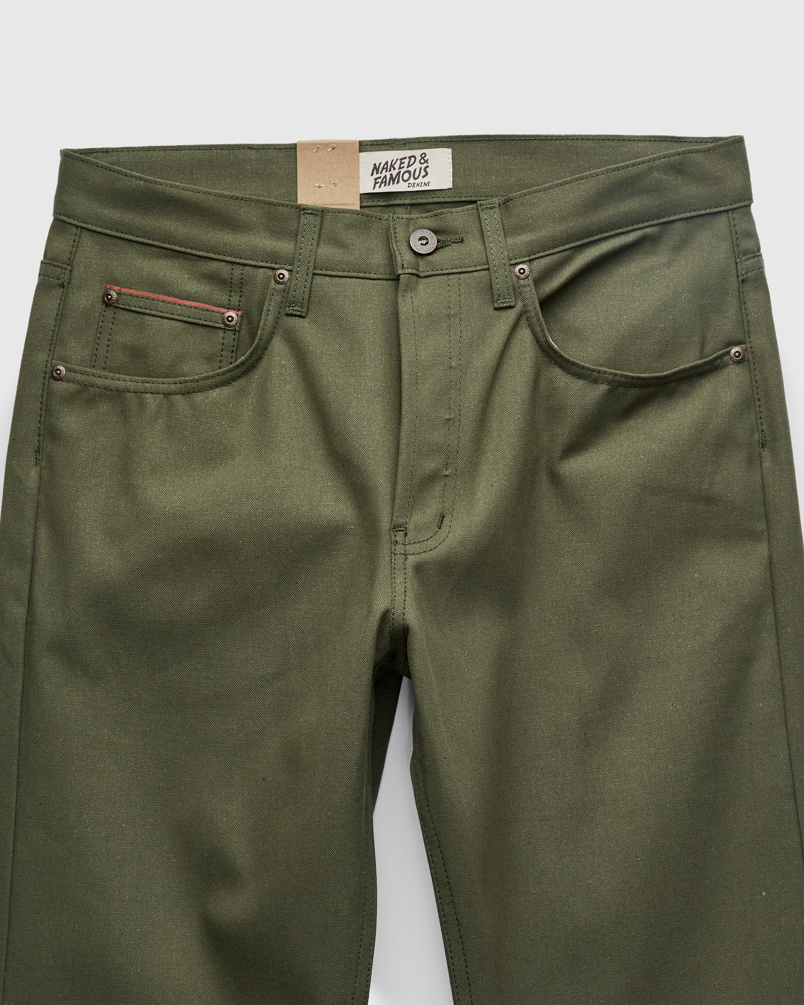 10oz Selvedge Army Green Duck Canvas - Easy Guy Fit - Image 5