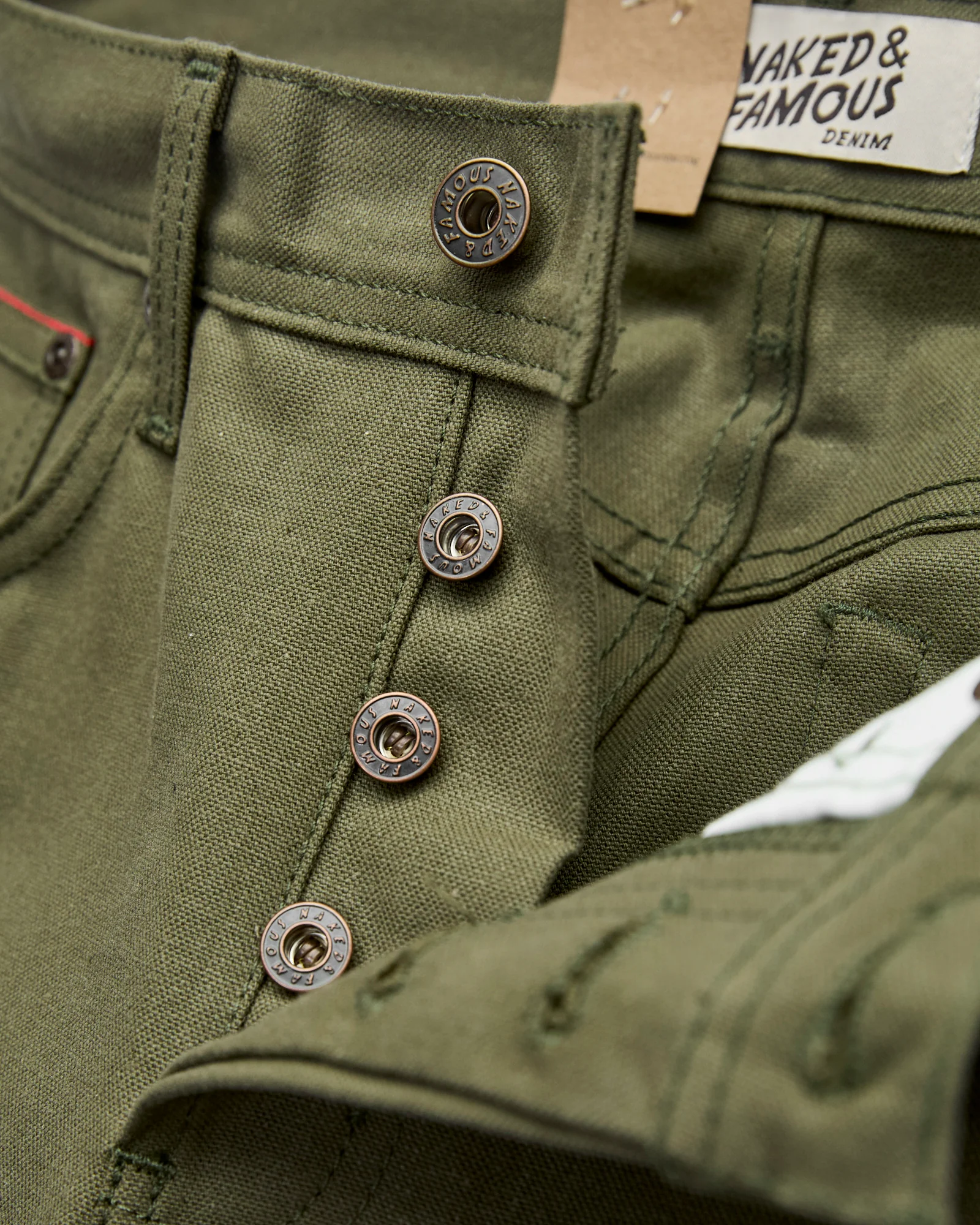 10oz Selvedge Army Green Duck Canvas - Easy Guy Fit - Image 7