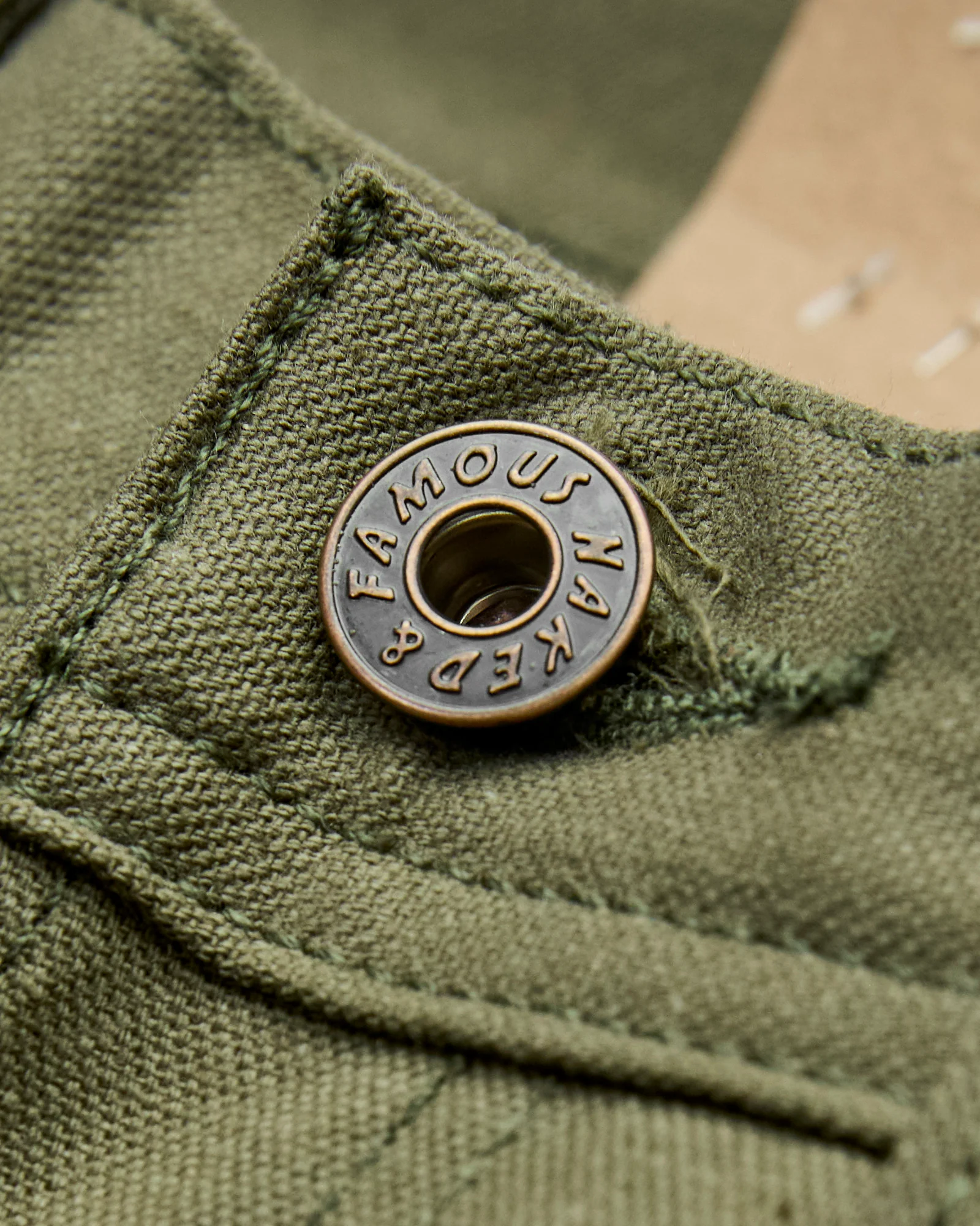 10oz Selvedge Army Green Duck Canvas - Weird Guy Fit - Image 6