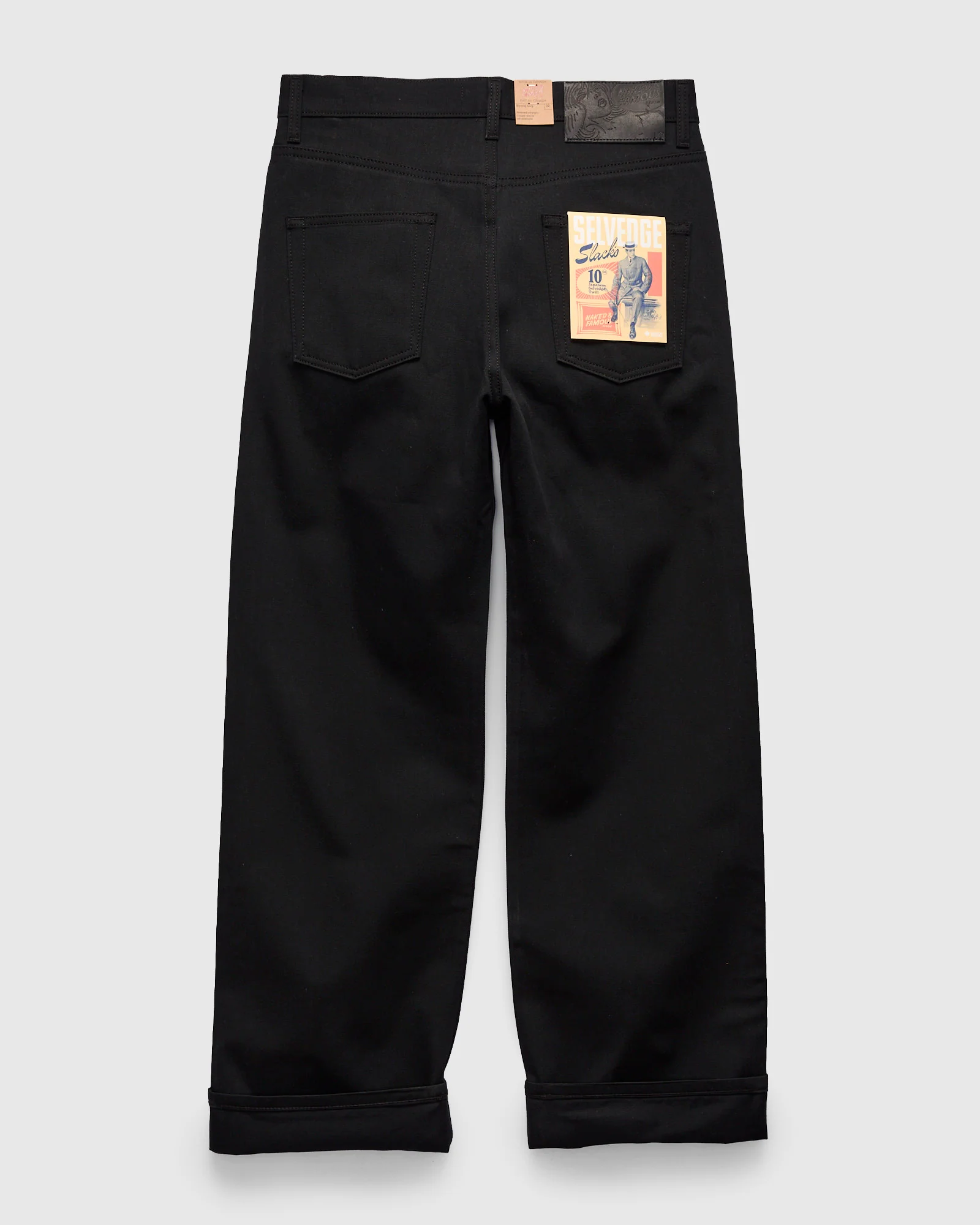 10oz Selvedge Slacks Black Twill - Strong Guy Fit - Image 3