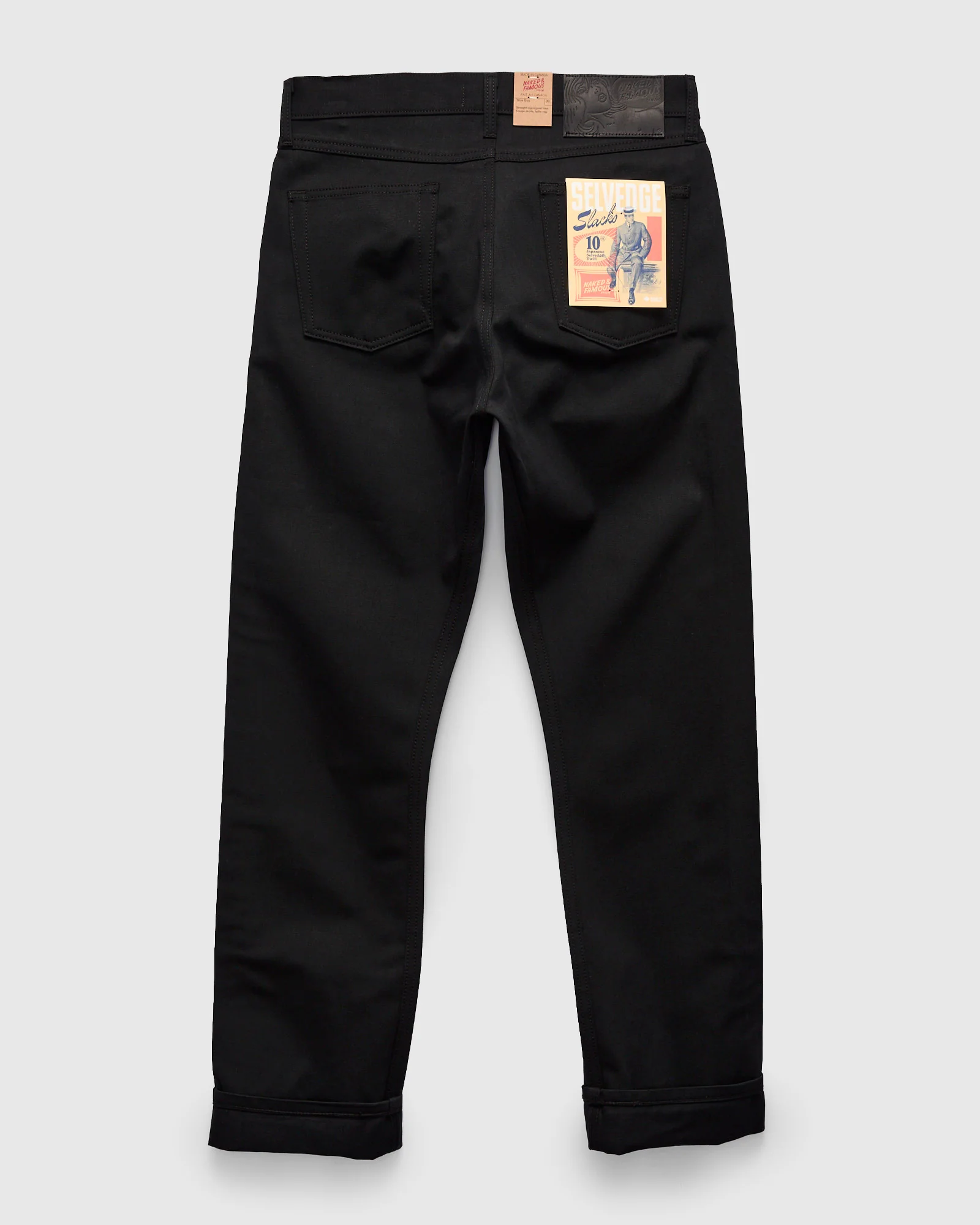 10oz Selvedge Slacks Black Twill - True Guy Fit - Image 3