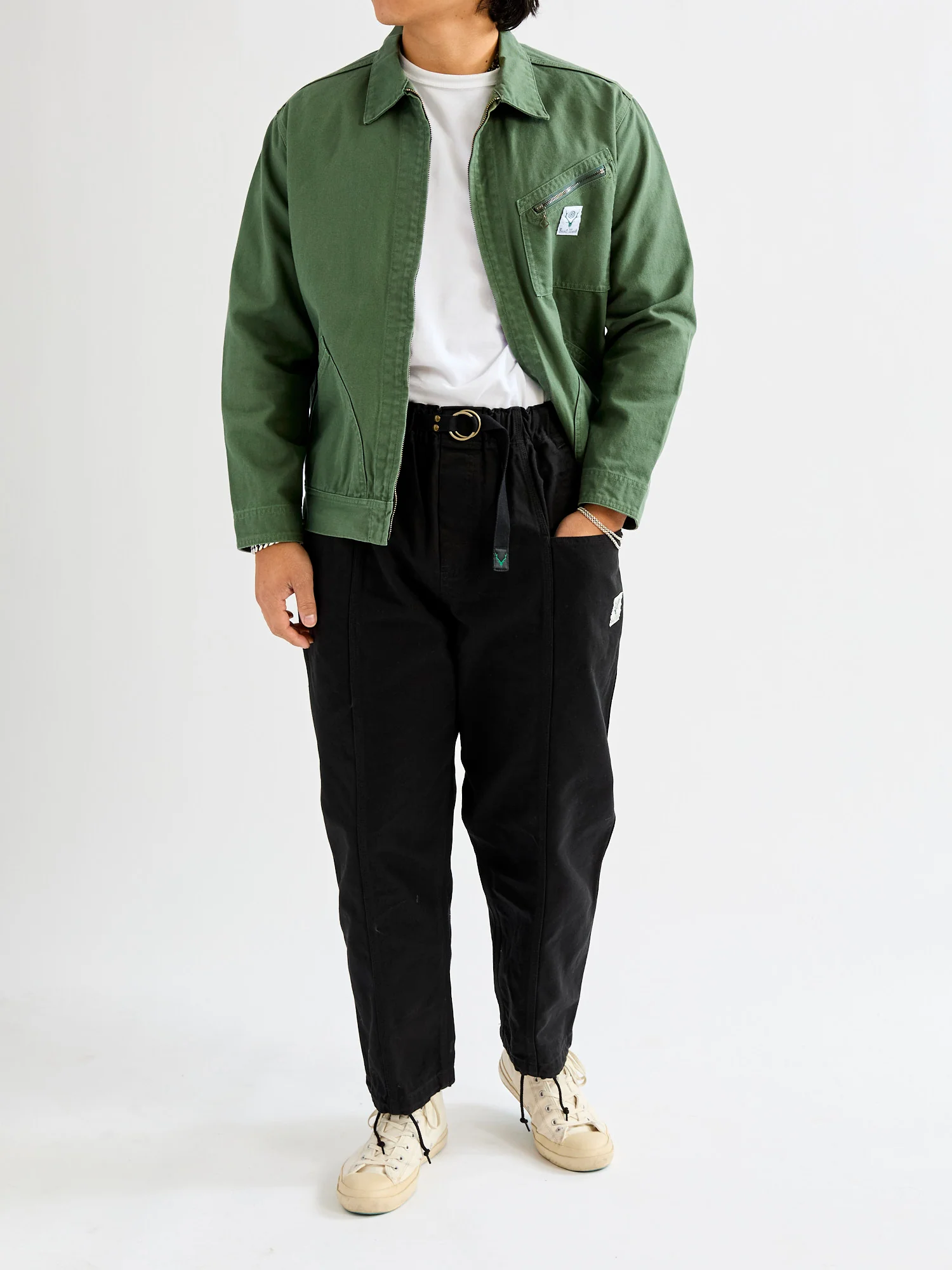 11.5oz Cotton Canvas Work Jacket in Moss Green - Image 11