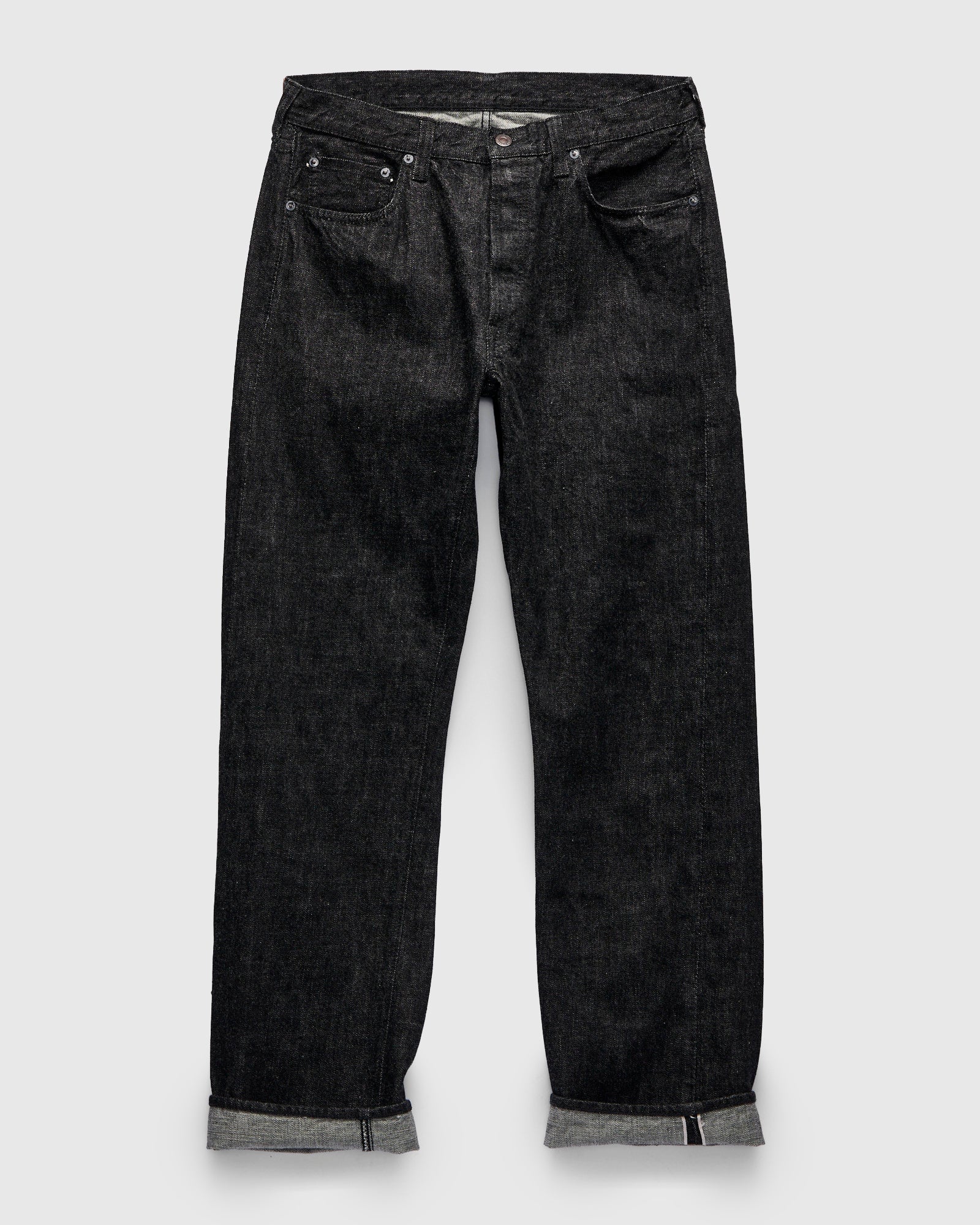 1101BK 13.7oz Black Selvedge Denim - Straight Fit - Image 2