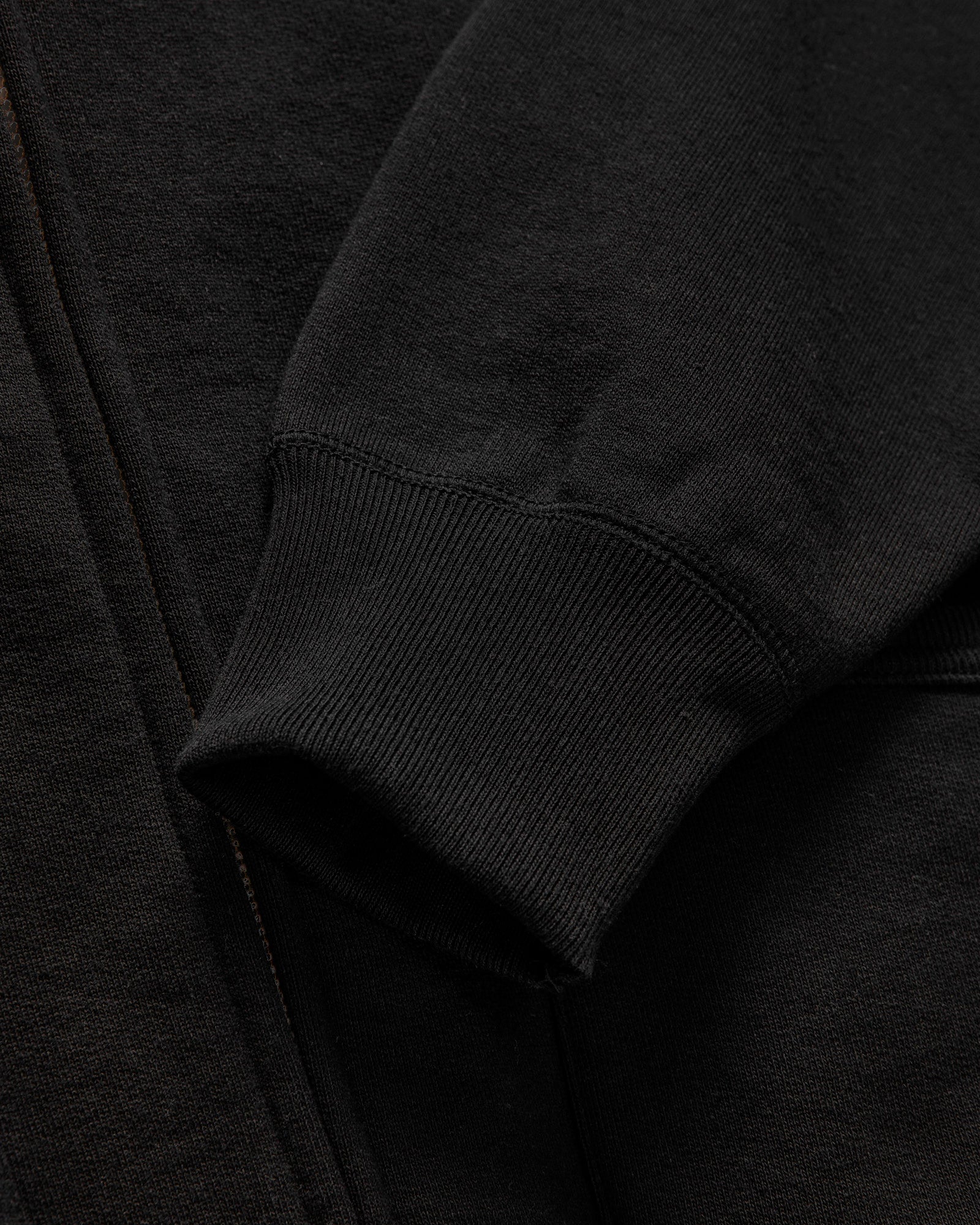12oz Ball Park Zip Hooded Sweatshirt in Black - Image 7