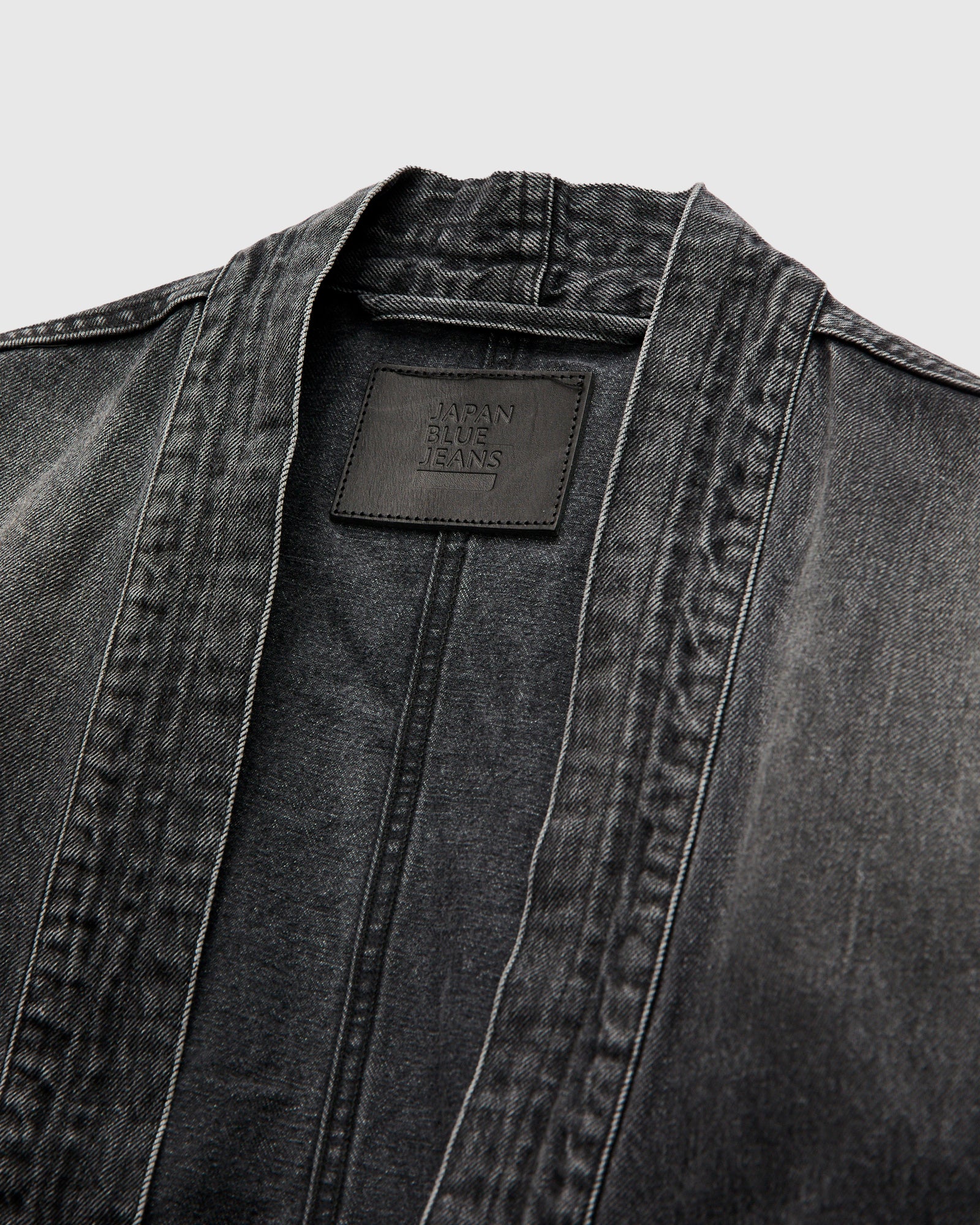 13oz Denim Haori Coat in Dark Grey - Image 3