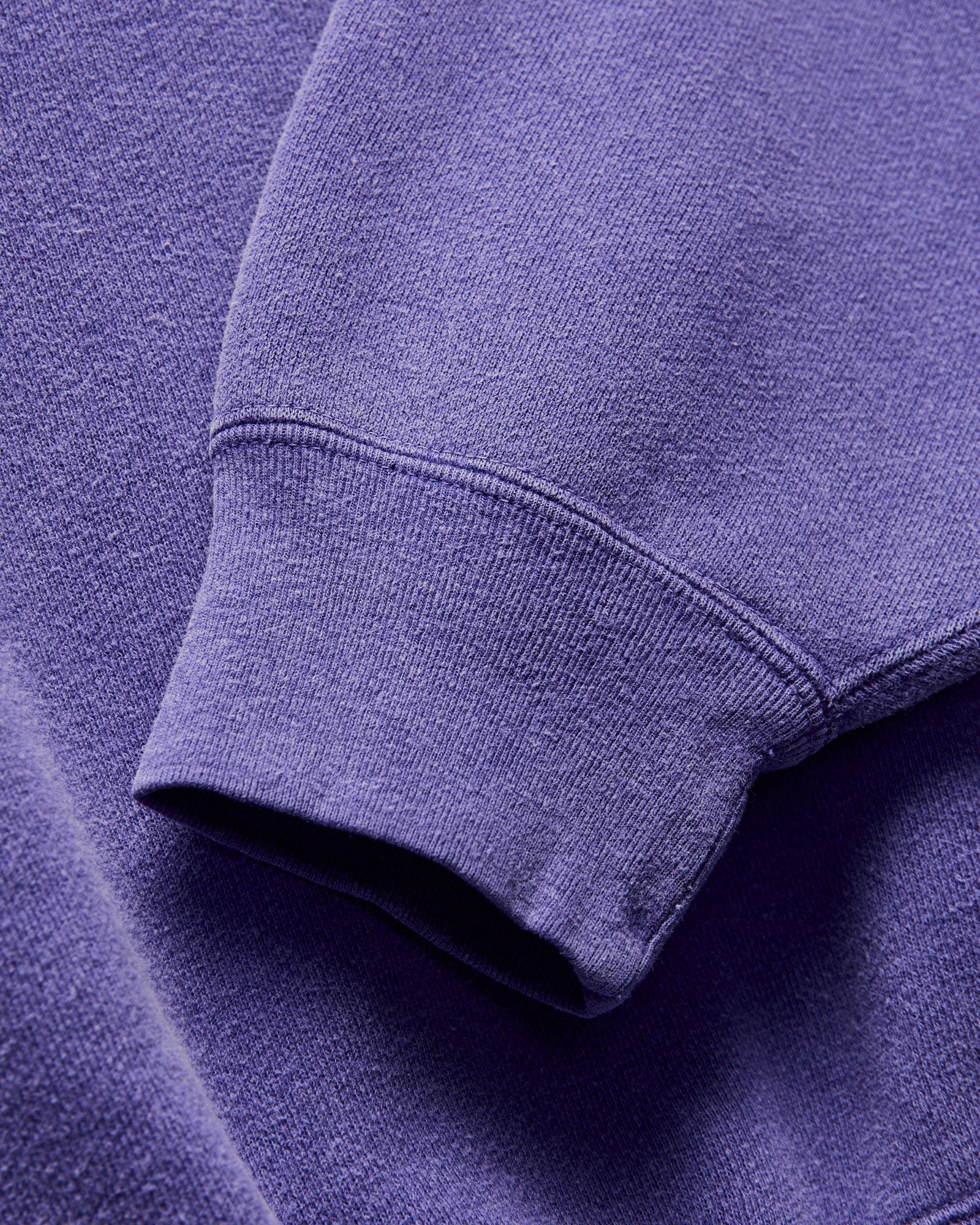 14G Brushed Fleece Crewneck in Purple Navy - Image 6