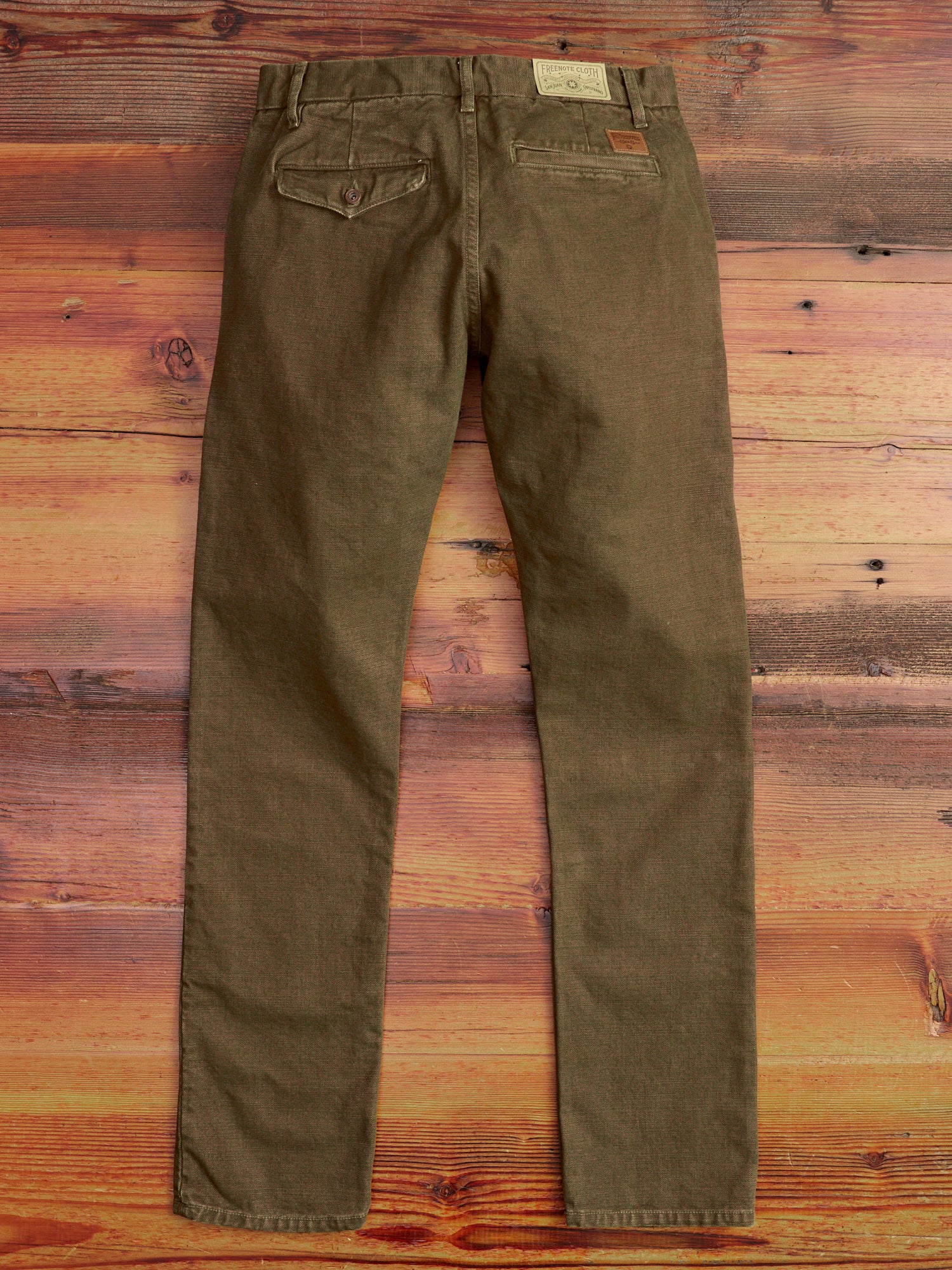 14oz Slub Workers Chino in Army Green - Image 11