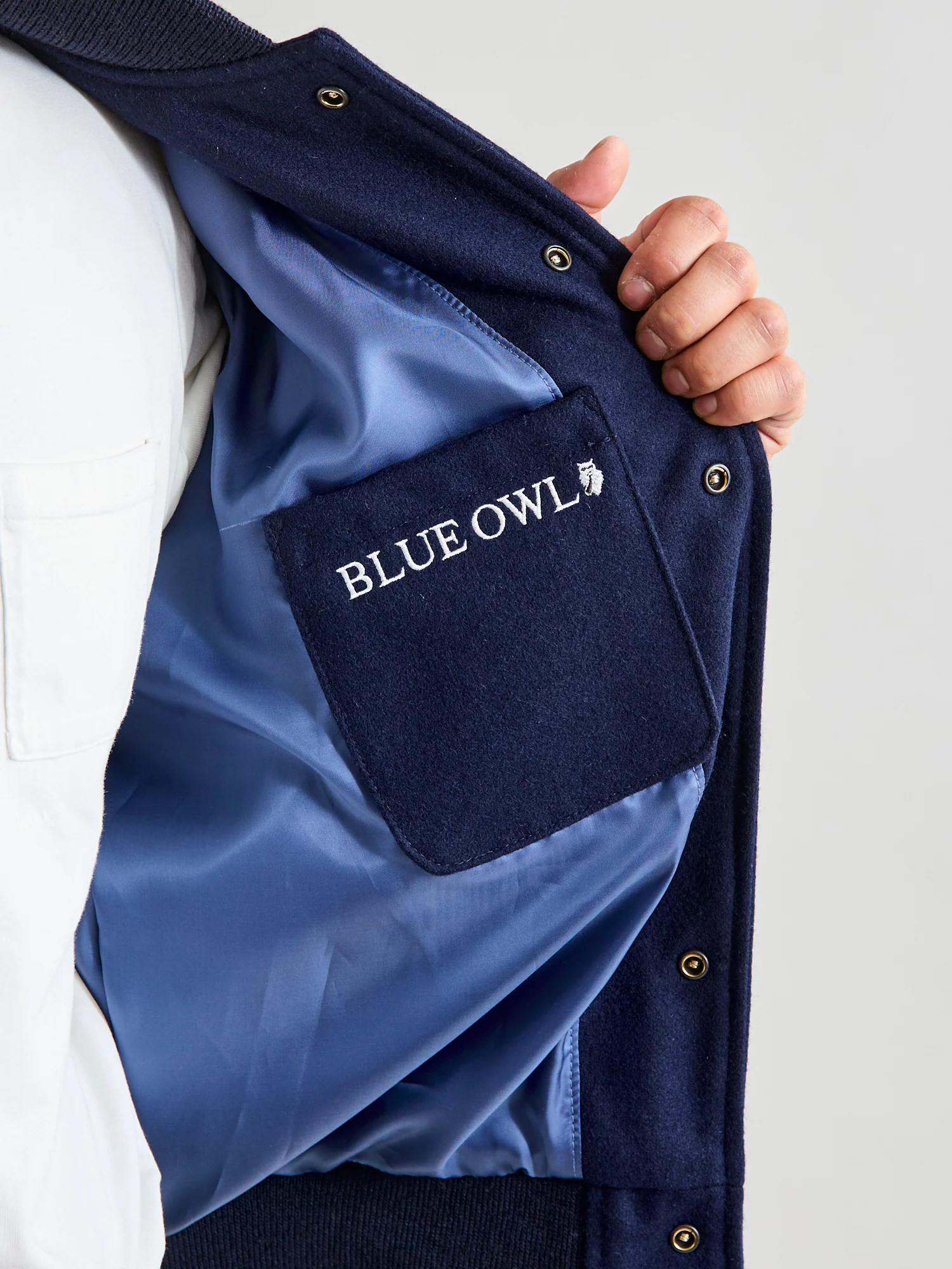 "15th Anniversary" Varsity Jacket in Indigo Roughout - Image 17