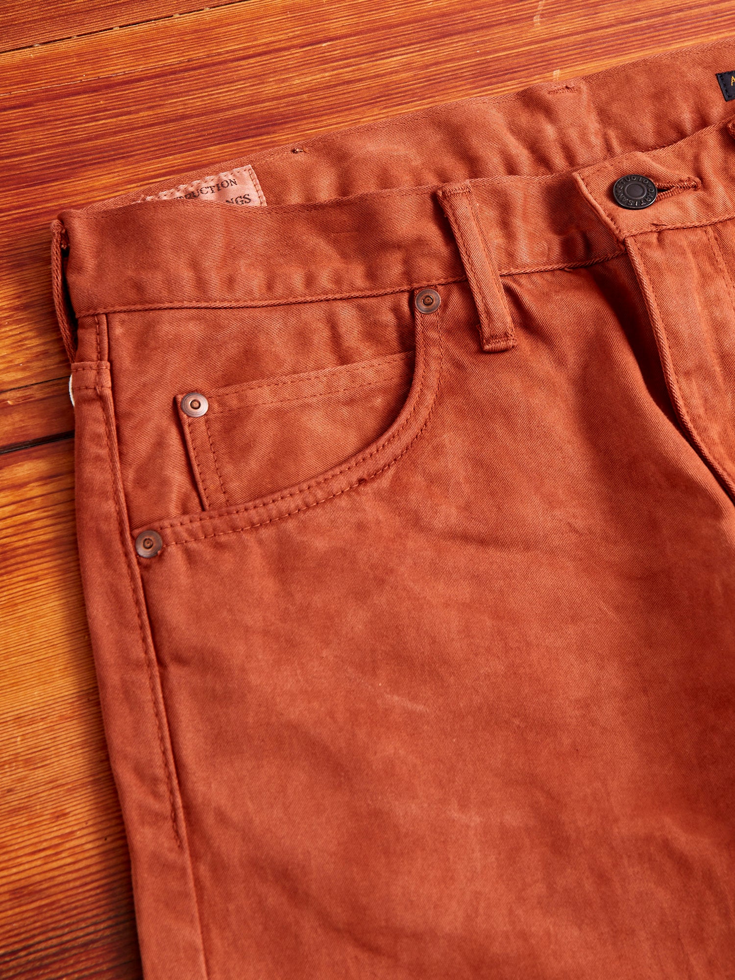 1852S "Brown" Amami Mud Dyed Easterner Jeans - Relaxed Tapered Fit - Image 4