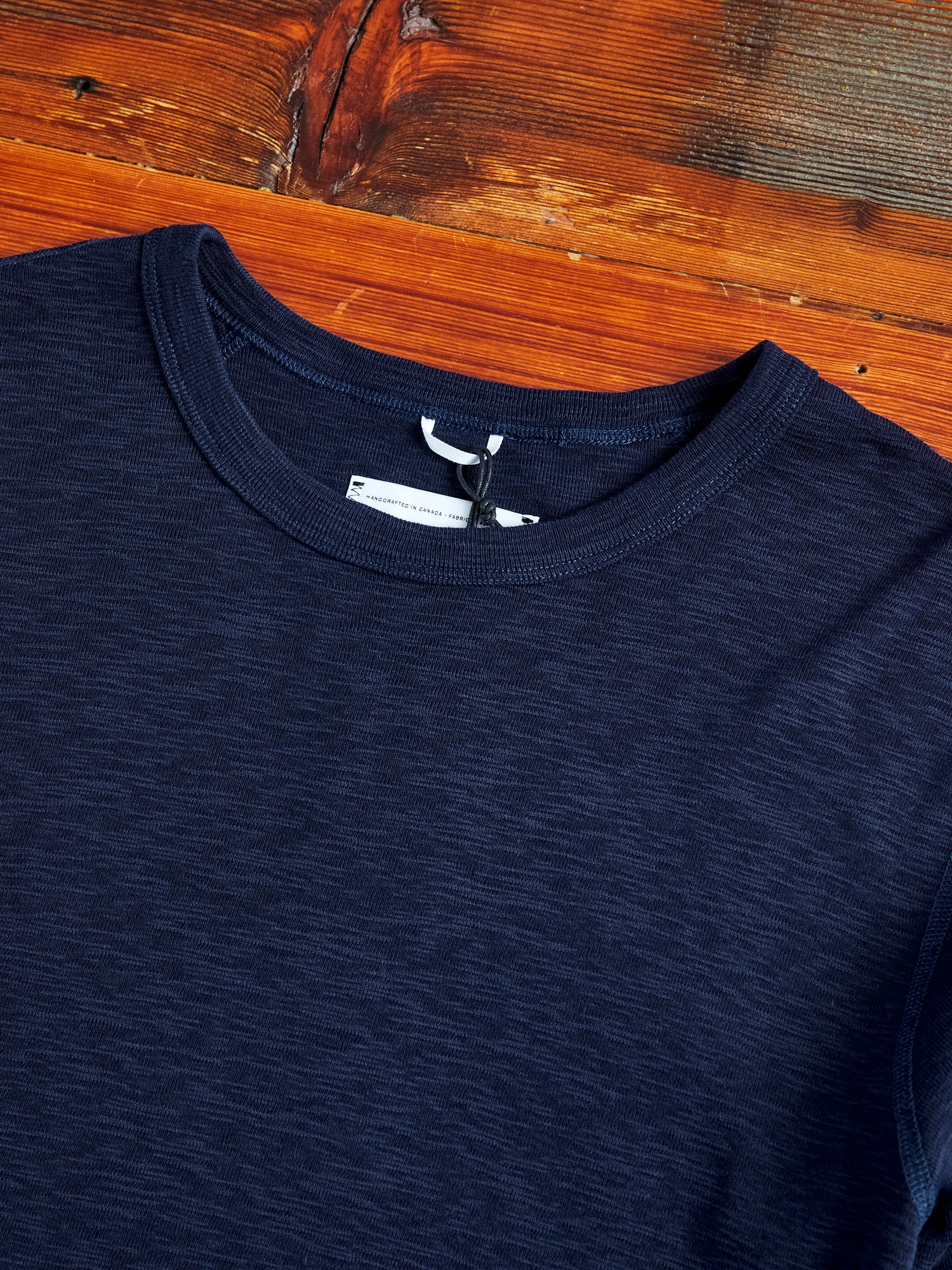 1x1 Slub T-Shirt in Navy - Image 2