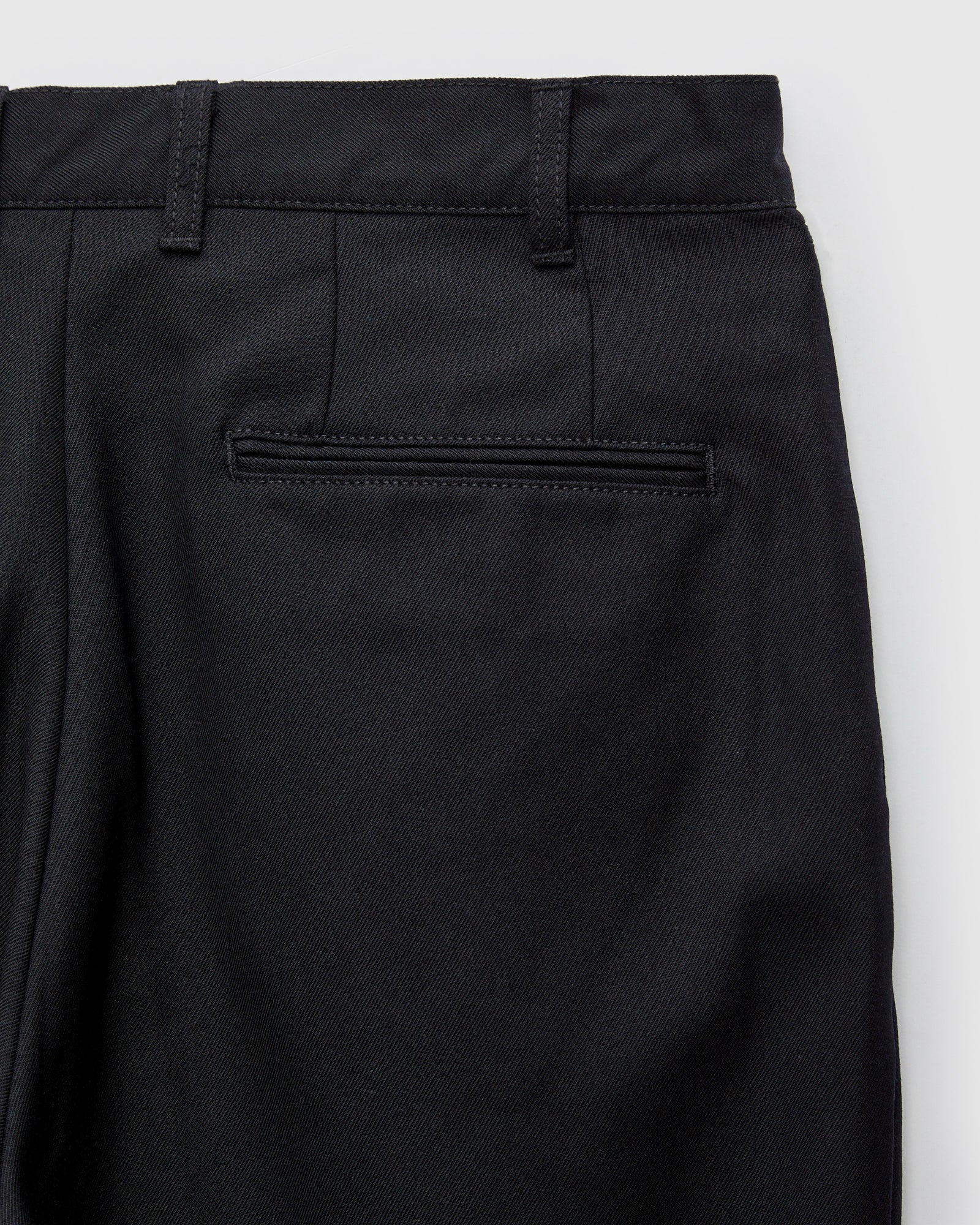 2-Pleat Laundry Wool Trousers in Navy - Image 3