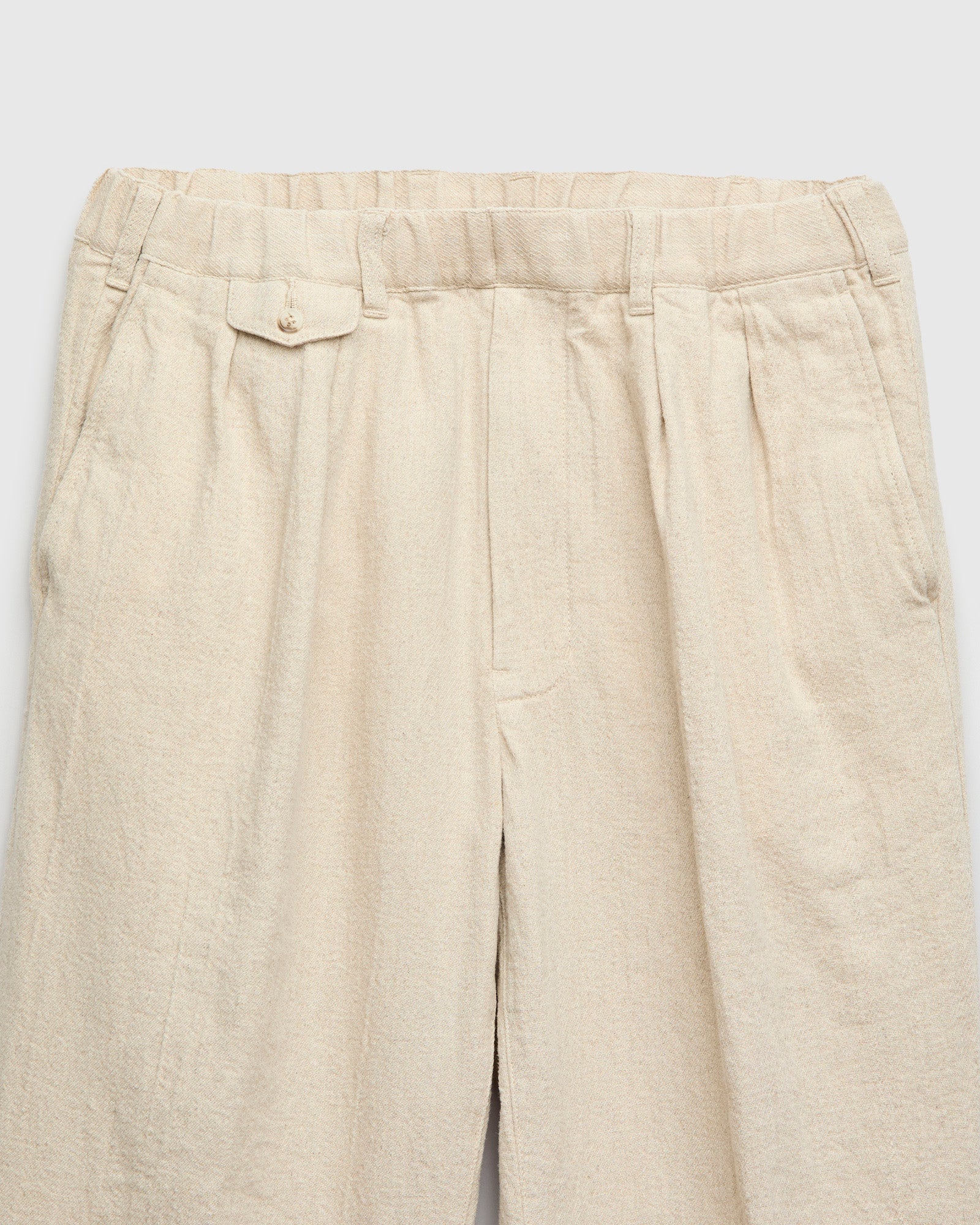 2-Pleat Linen Relax Trousers in Natural - Image 3
