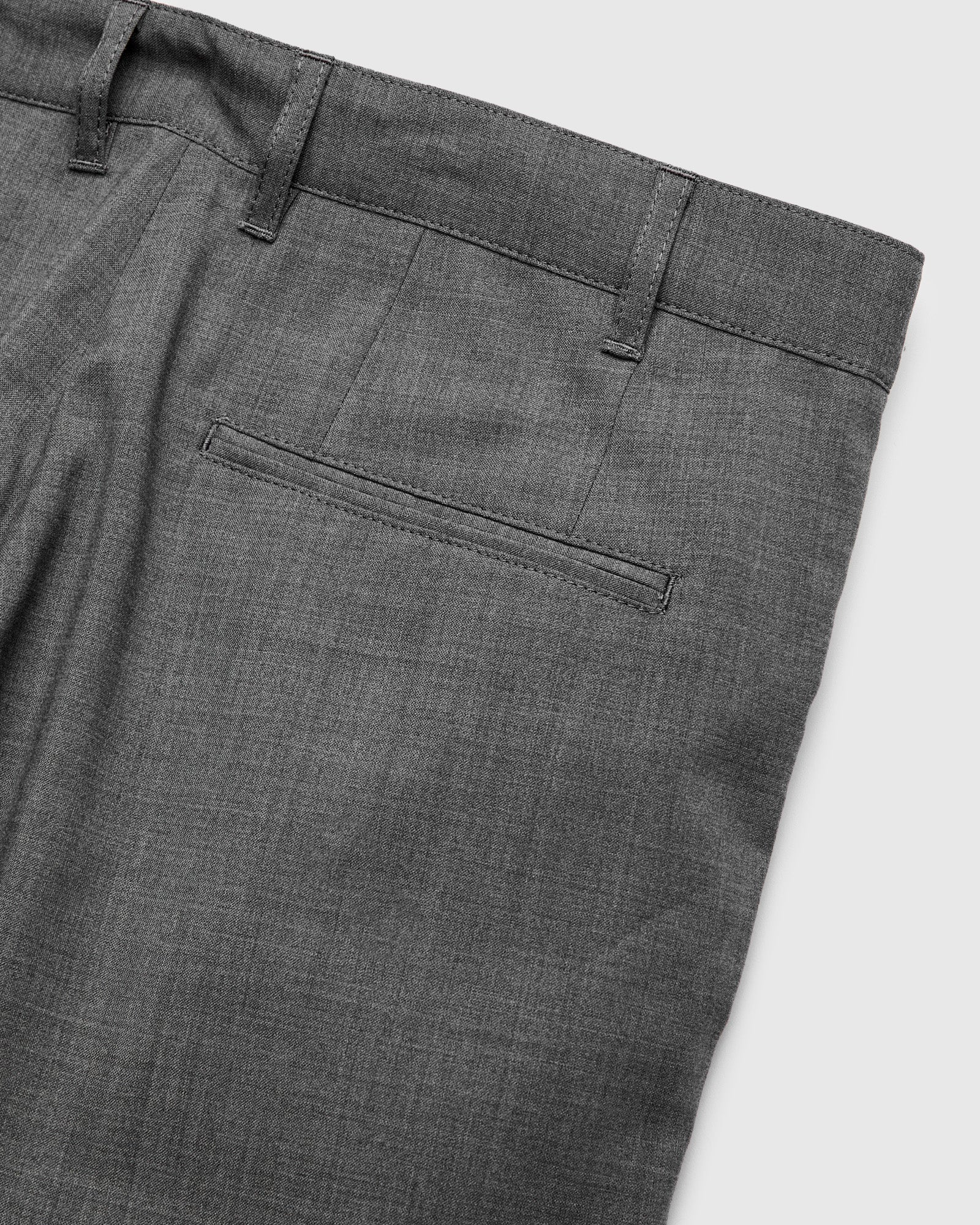 2-Pleat Tropical Wool Trousers in Grey - Image 8