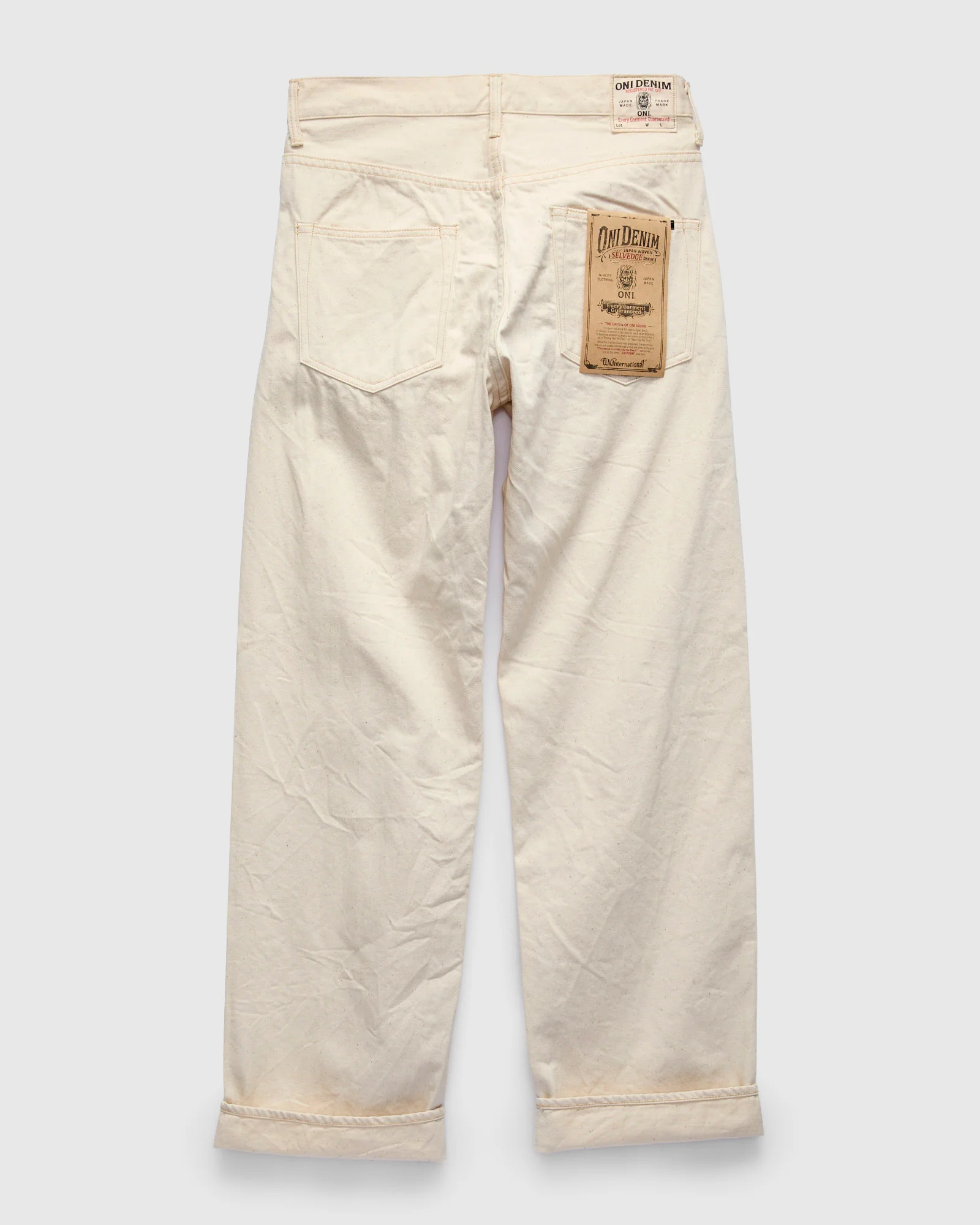 200-ECRU "Organic Cotton" 12.4oz Selvedge Denim - Wide Straight Fit - Image 3