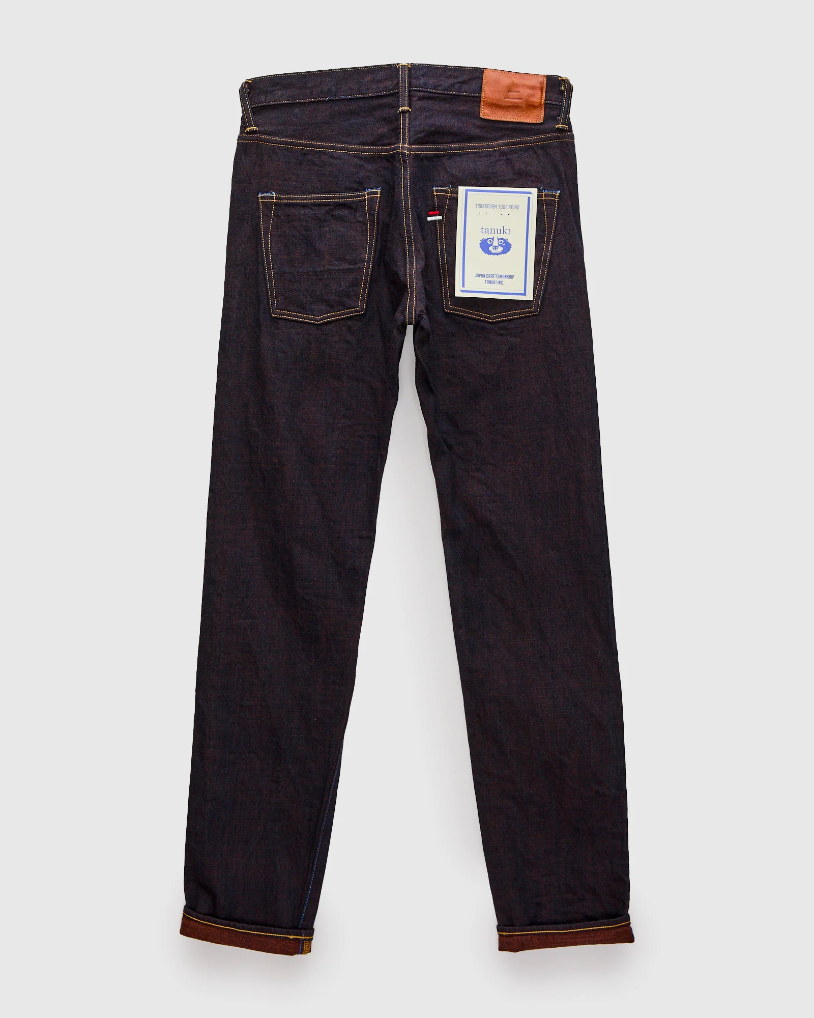 202KH "Kakishibu" Persimmon Weft 14.5oz Selvedge Denim - High Tapered Fit - Image 3