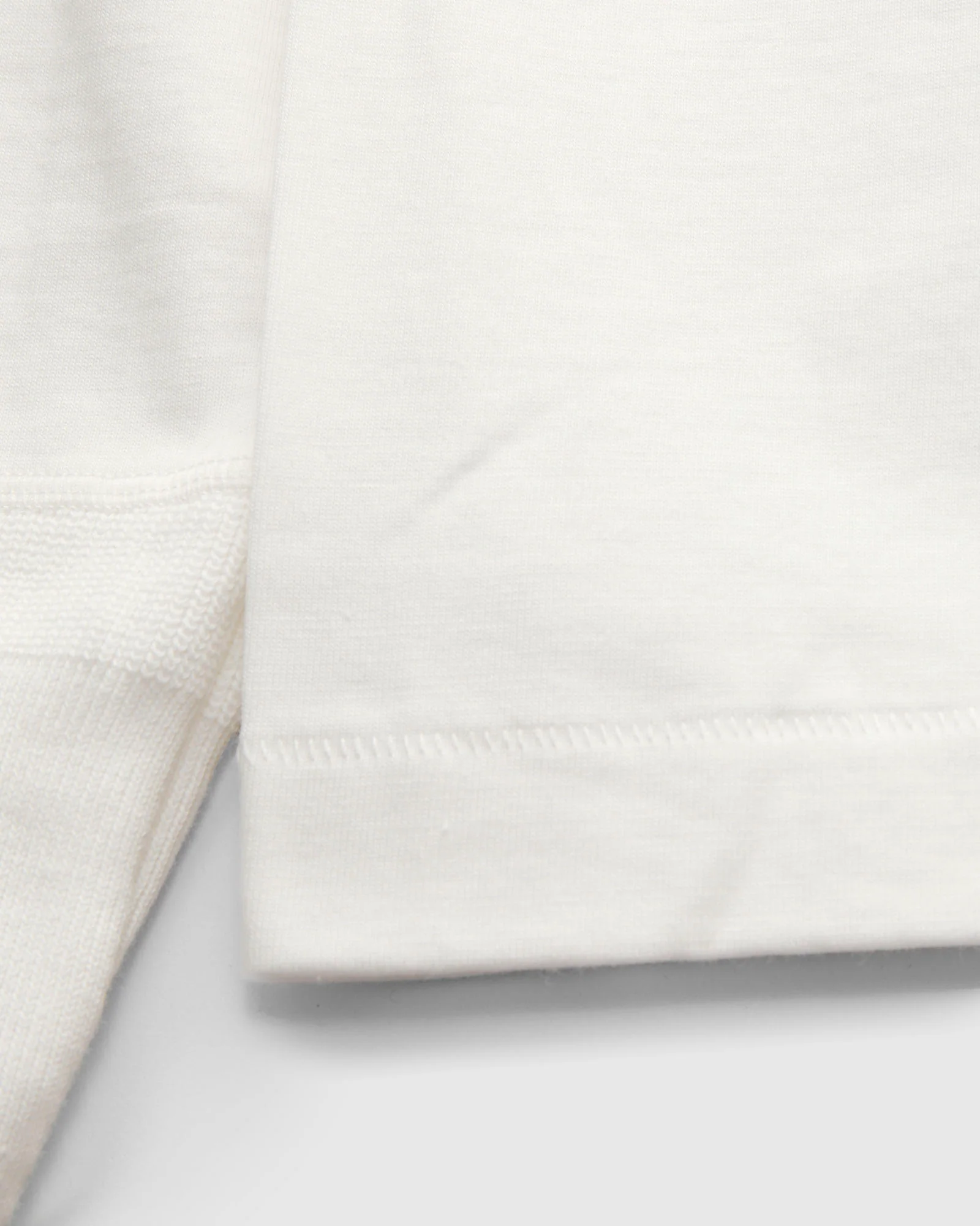 206 "Good Originals" 7.2oz Loopwheel Henley in White - Image 6