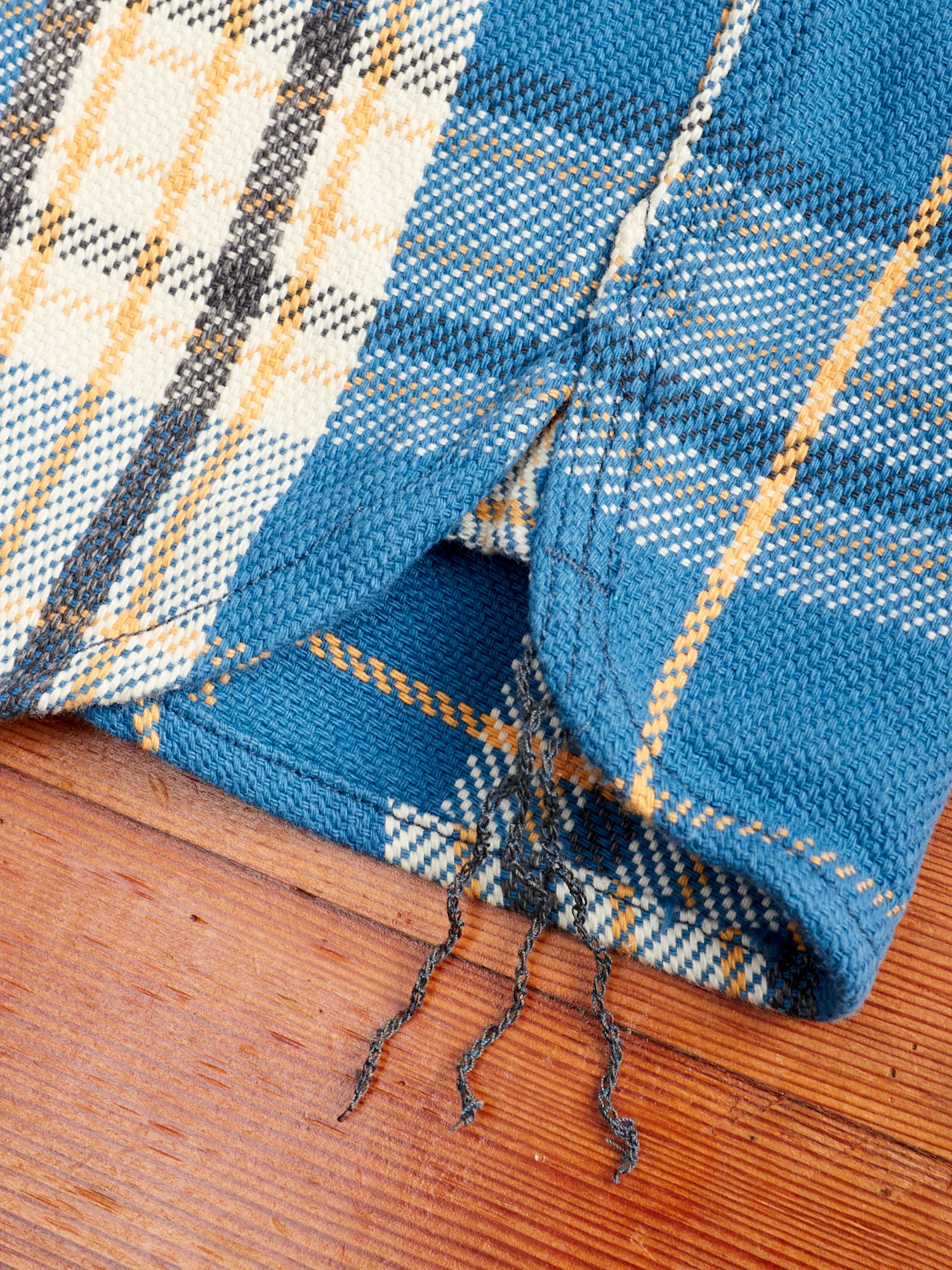 720WS Heavy Flannel Shirt in Navy - Image 9