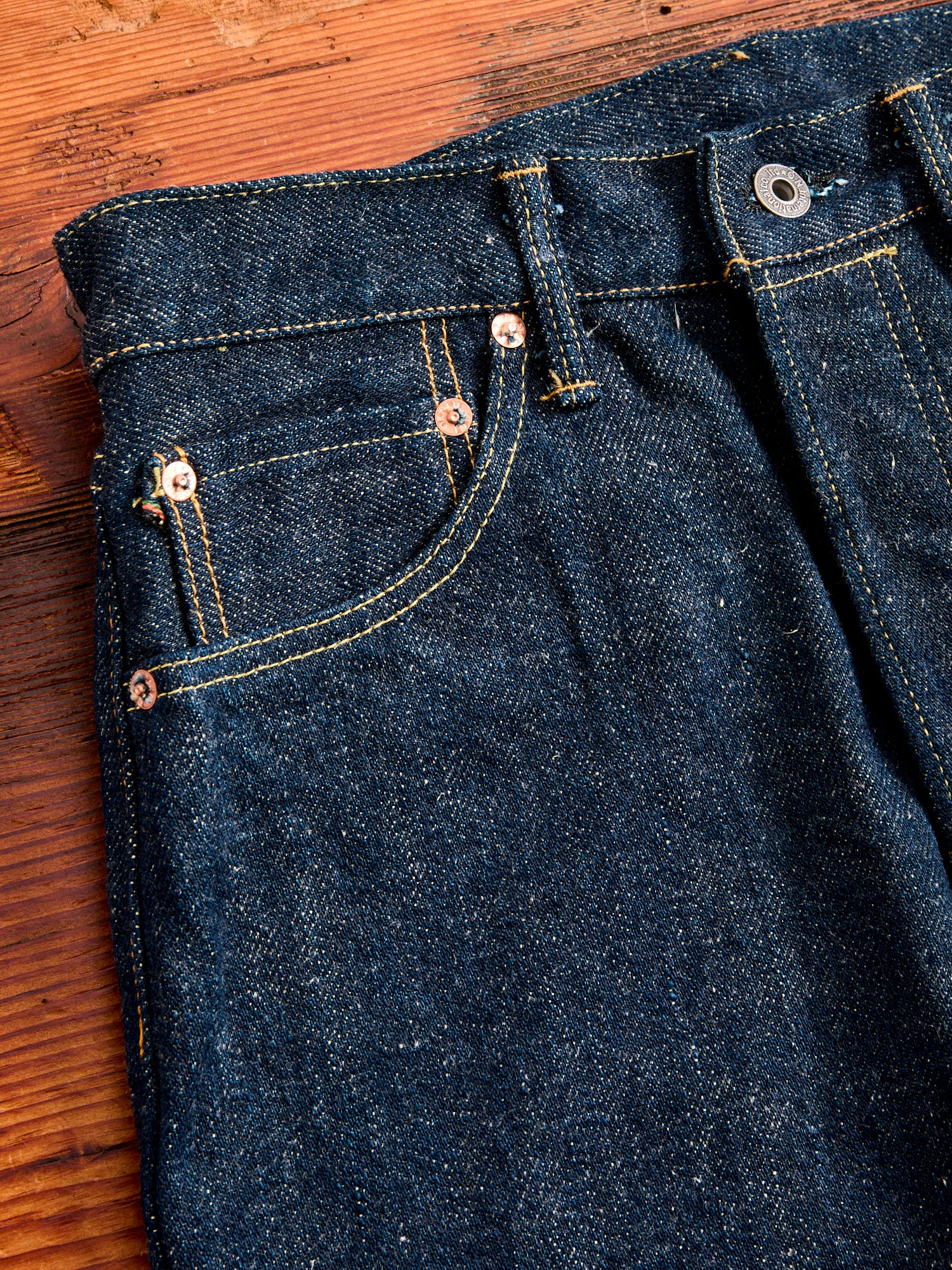 246ZR-ECRU "Secret Denim" 20oz Selvedge Denim - Clean Straight Fit - Image 6