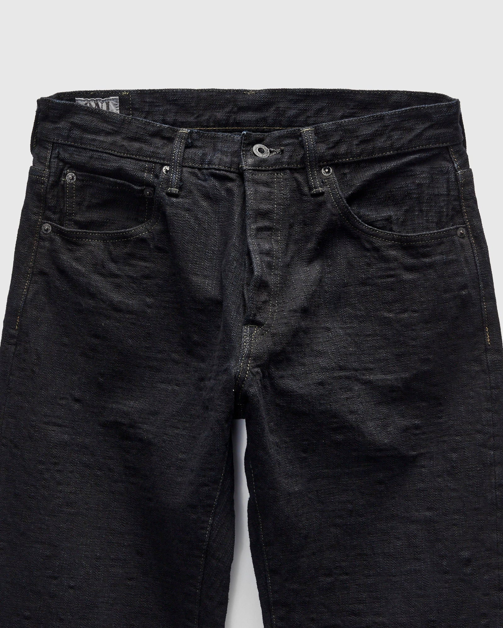 277-Bumpy "Kuro Black Overdye" 17oz Selvedge Denim - Just-Right Straight Fit - Image 6