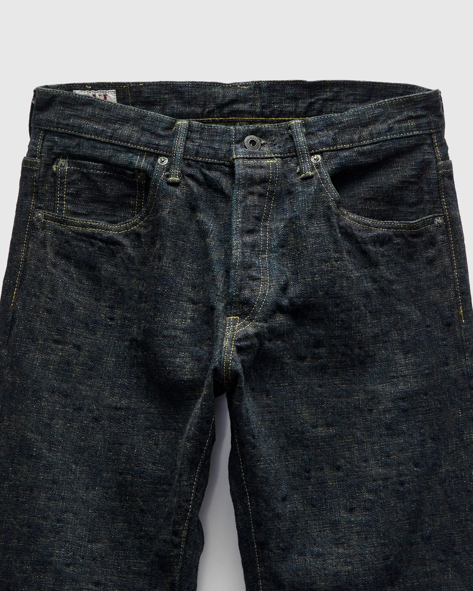 277-Bumpy "Kusaki Green Overdye" 17oz Selvedge Denim - Just-Right Straight Fit - Image 6