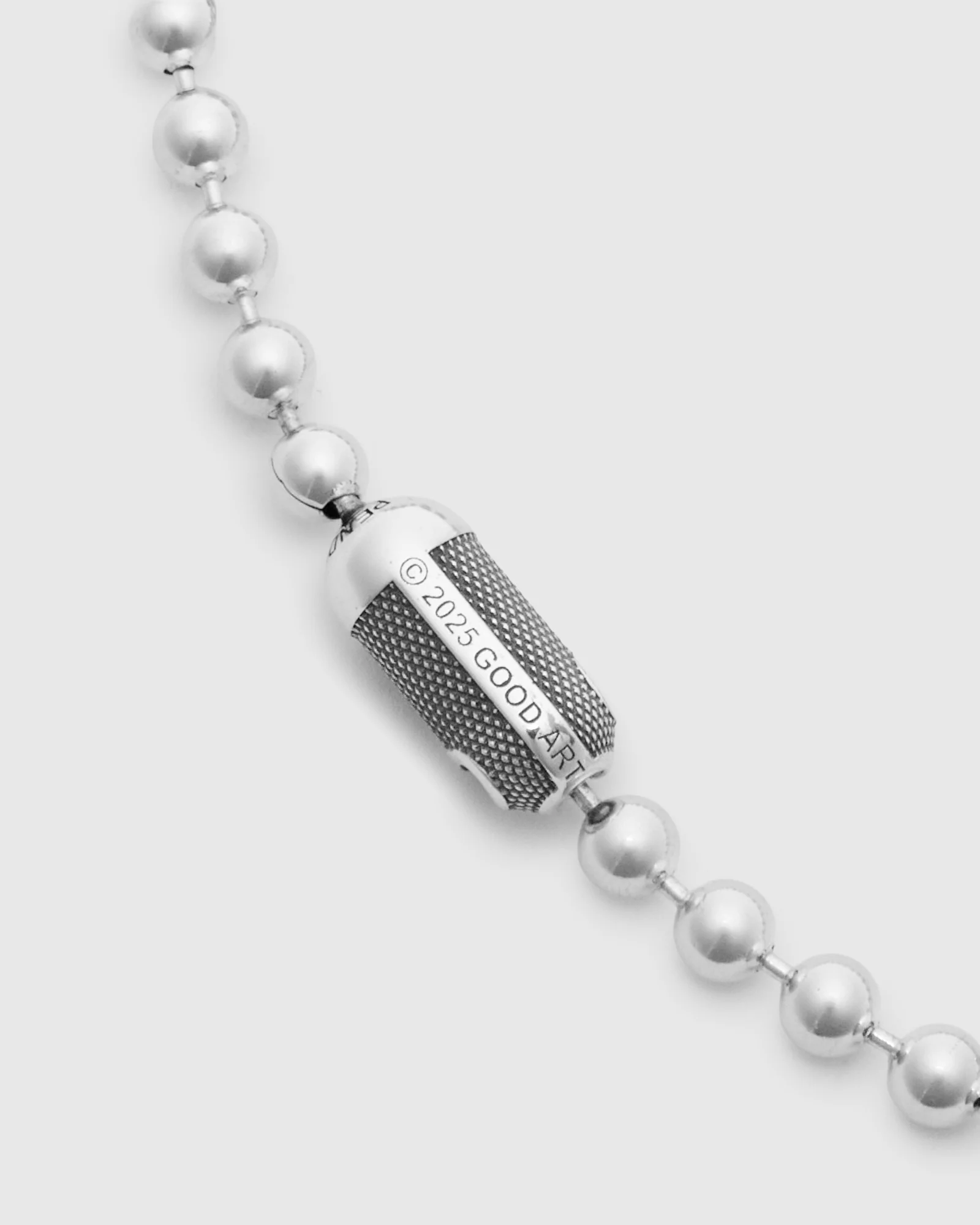 2A Goosebumps Poplock Necklace Size B in Sterling Silver - Image 2