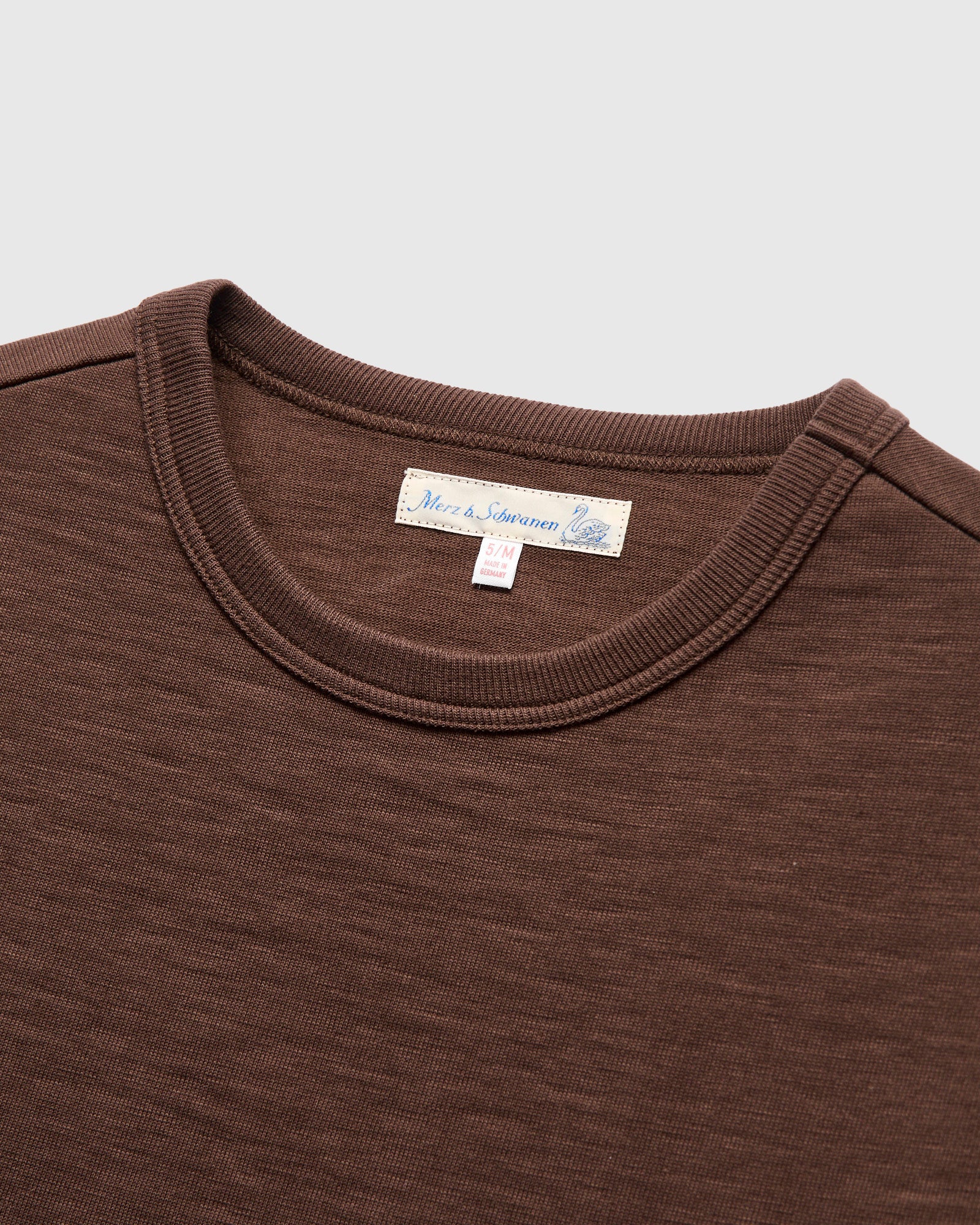 2S14 "Good Originals" Super Heavyweight 10.7oz Loopwheel T-Shirt in Chocolate - Image 4
