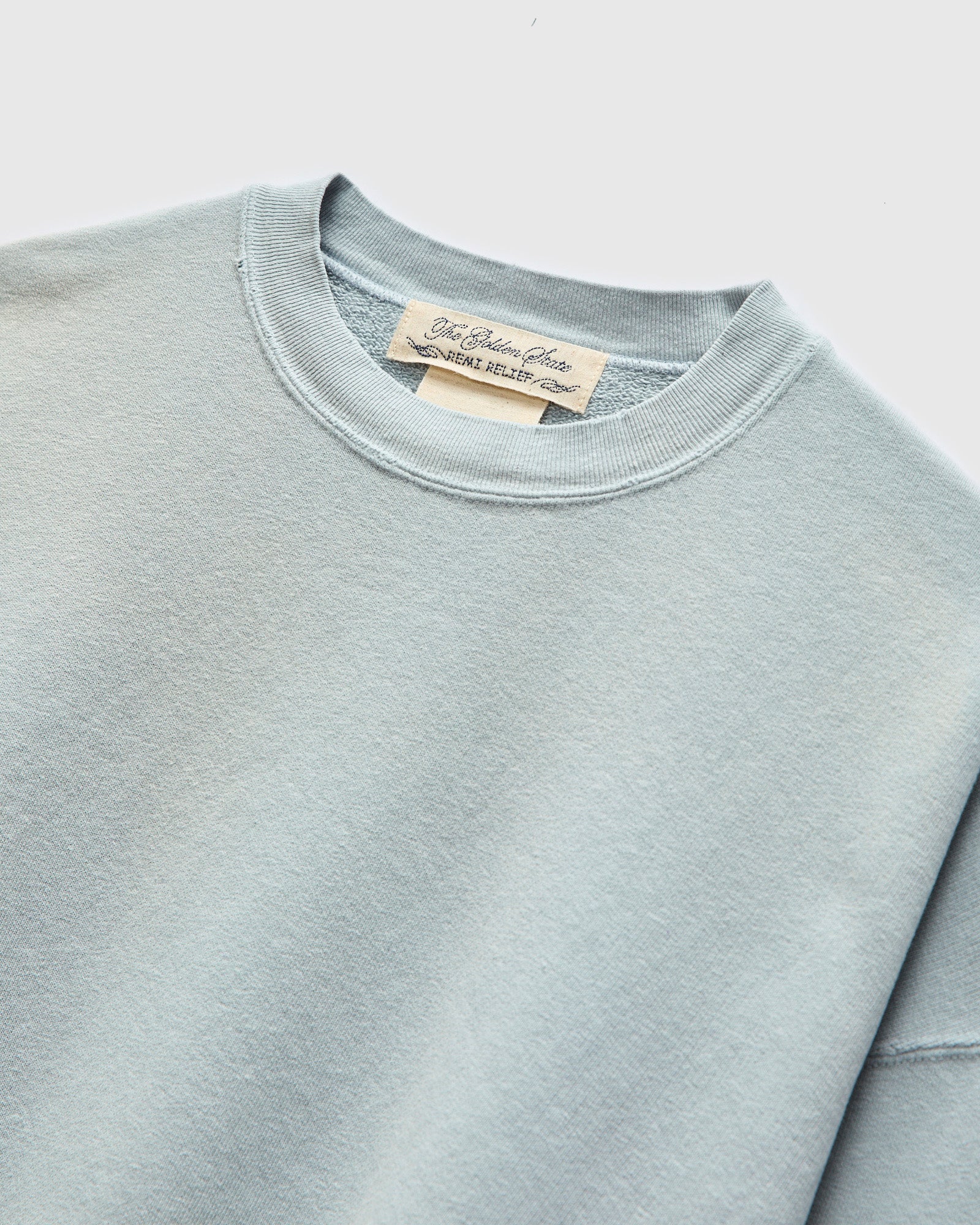 "3-Fly" Special Finish Fleece Crewneck in Sax - Image 3