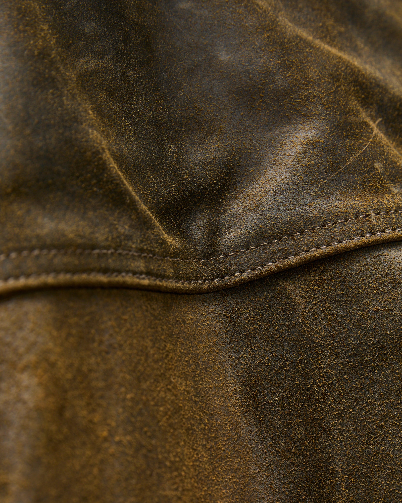 371 Sueded Cowhide Delivery Jacket in Olive - Image 8
