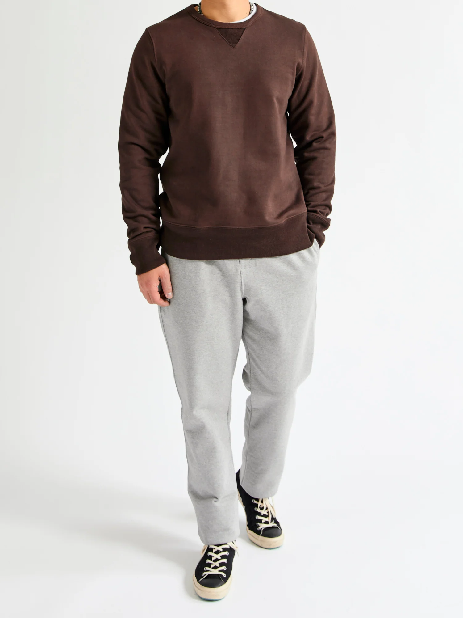 3S48 "Good Originals" Heavyweight Loopwheel Sweatshirt in Coffee - Image 9