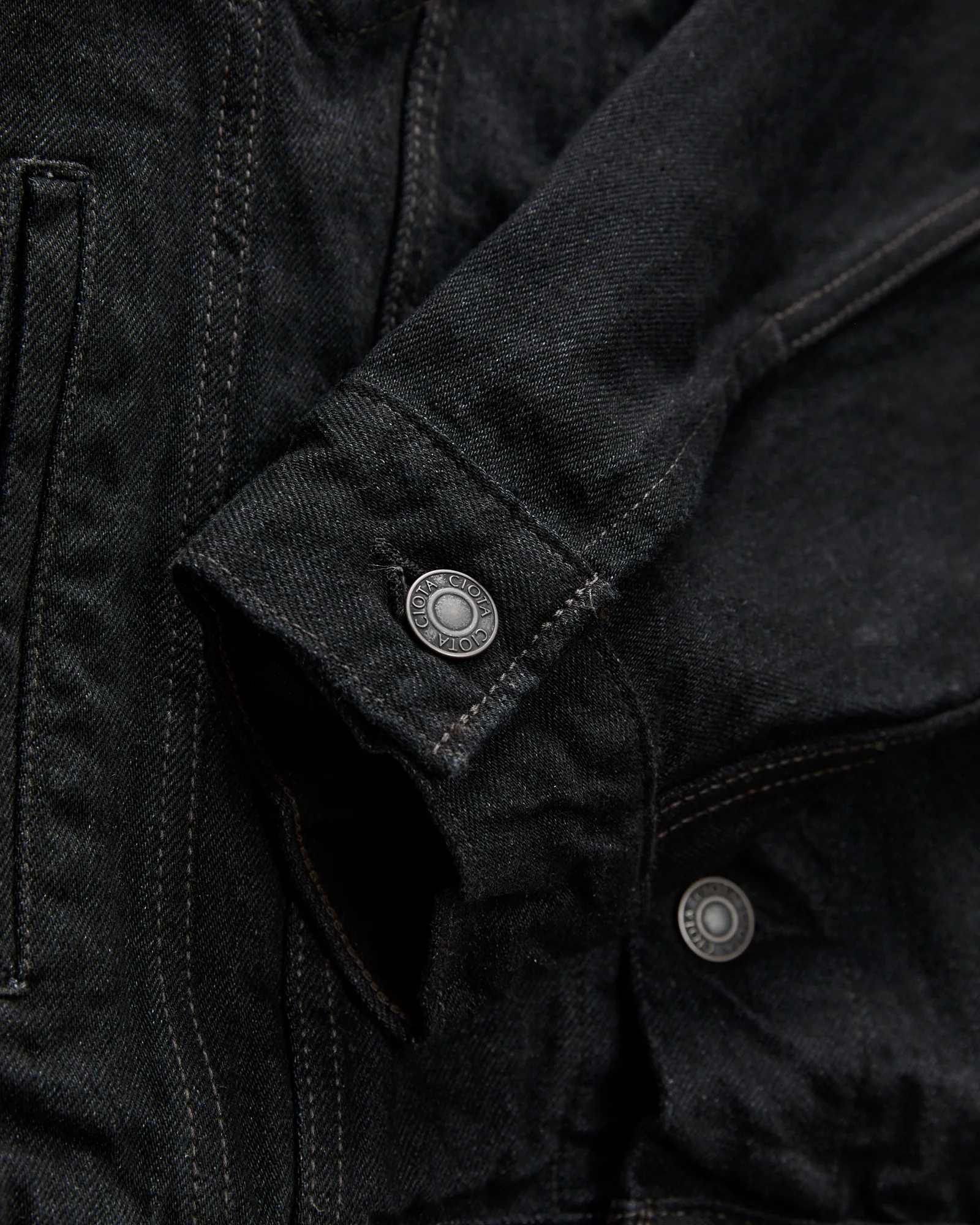 4 Pocket Denim Jacket in Rinse Black - Image 6