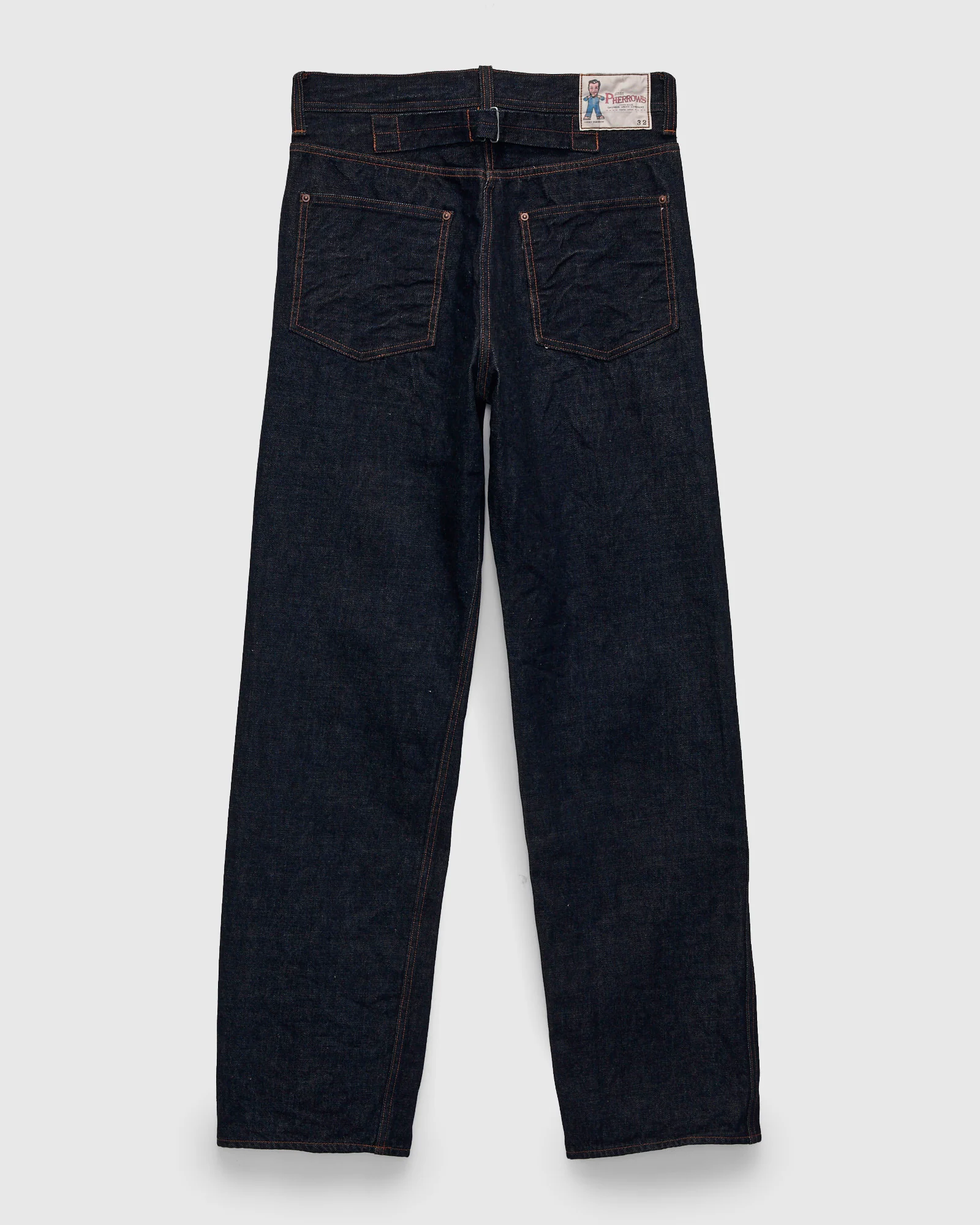 400P 13.5oz Rinsed Denim - Cinch Back Straight Fit - Image 3