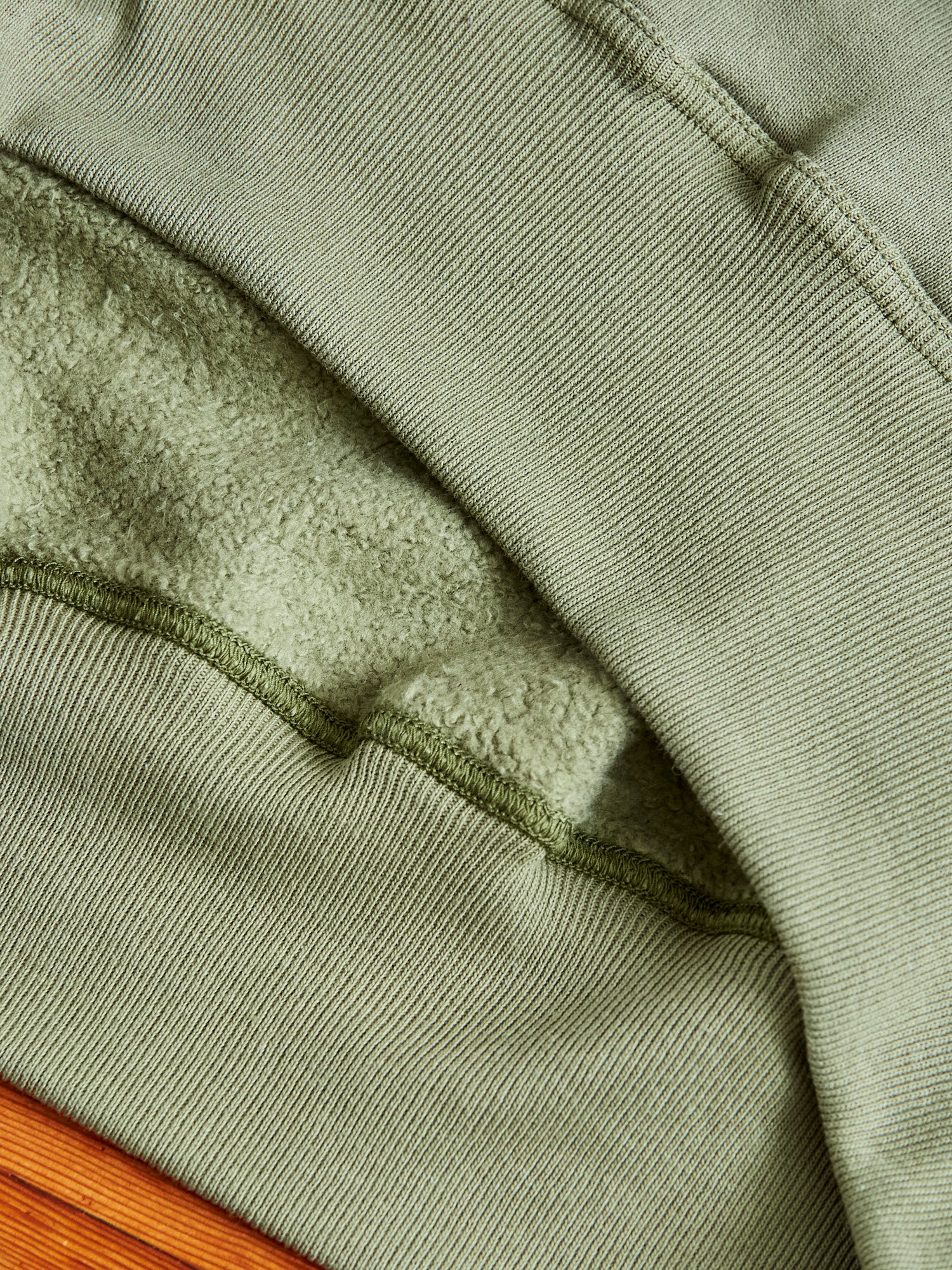 401 "North Arvada" Loopwheel Sweatshirt in OD Green - Image 6