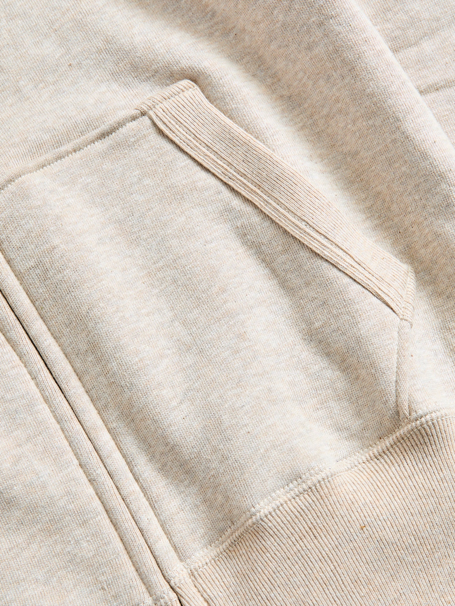 451 Loopwheel Zip Hoodie in Oatmeal - Image 5