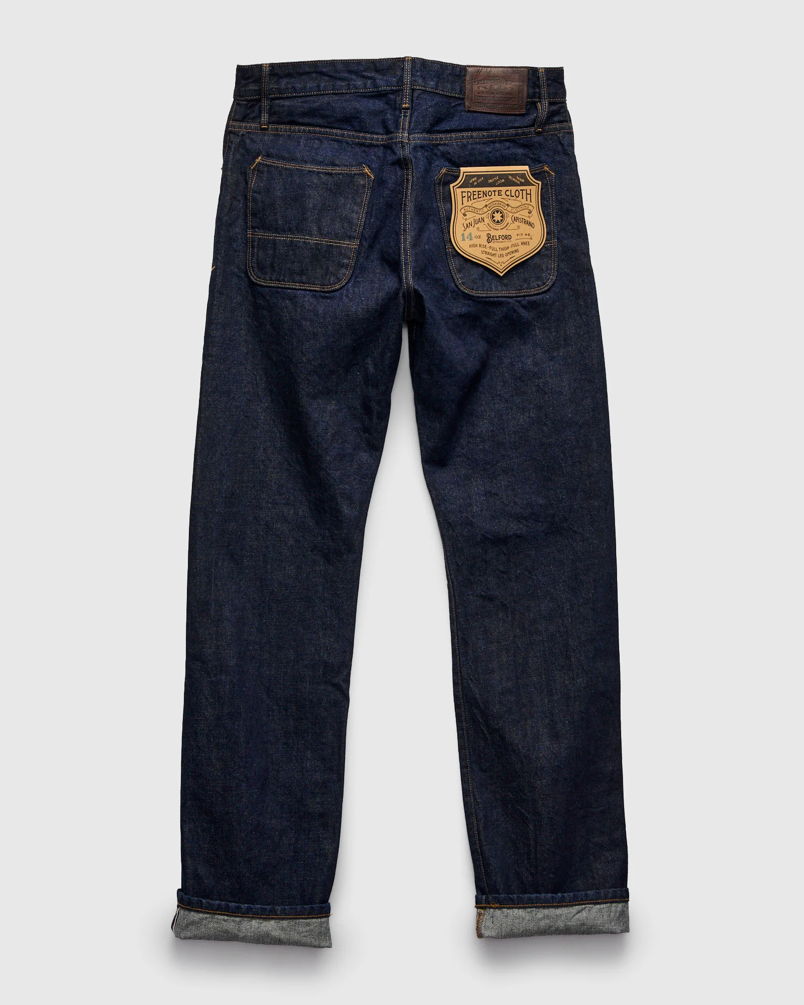 "50s Blue Belford" 14oz Rinsed Selvedge Denim Pant - 50s Straight Fit - Image 3