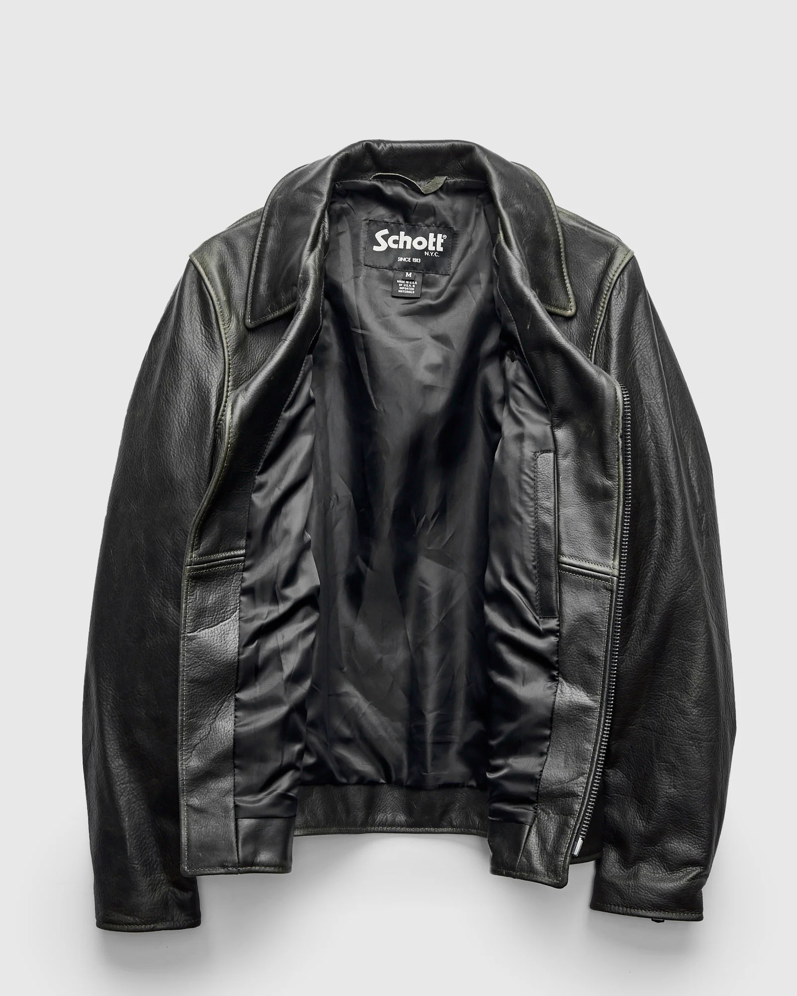 533 Pullup Cowhide Perfecto Jacket in Matte Black - Image 4