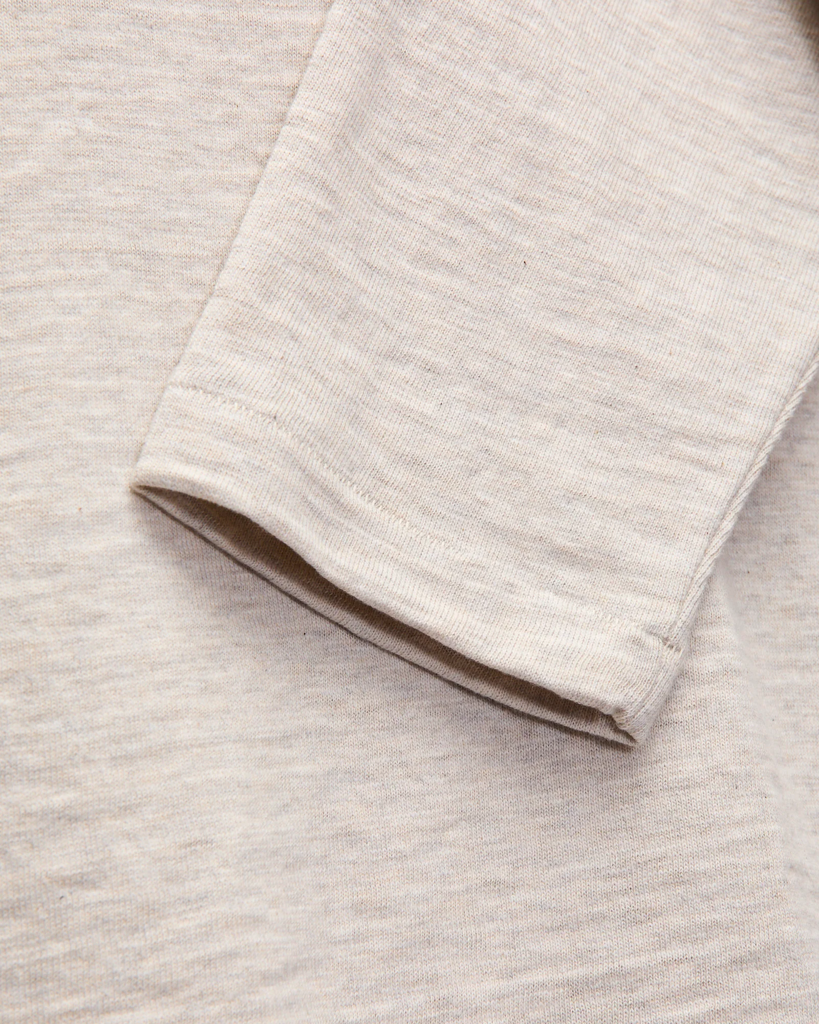 5906 Loopwheel Long Sleeve Tee in Oatmeal - Image 5