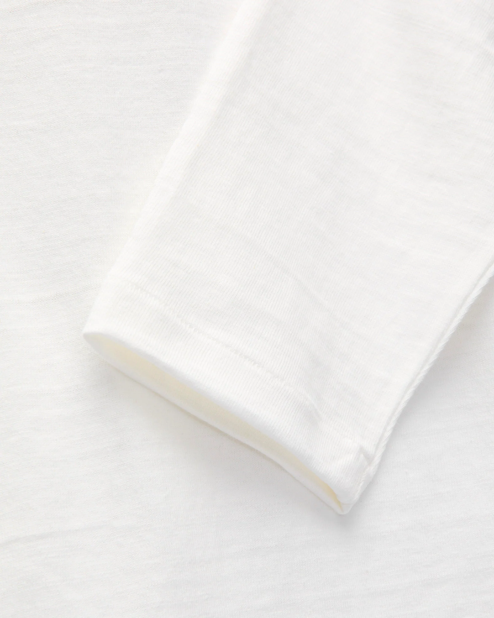 5906 Loopwheel Long Sleeve Tee in Off White - Image 5