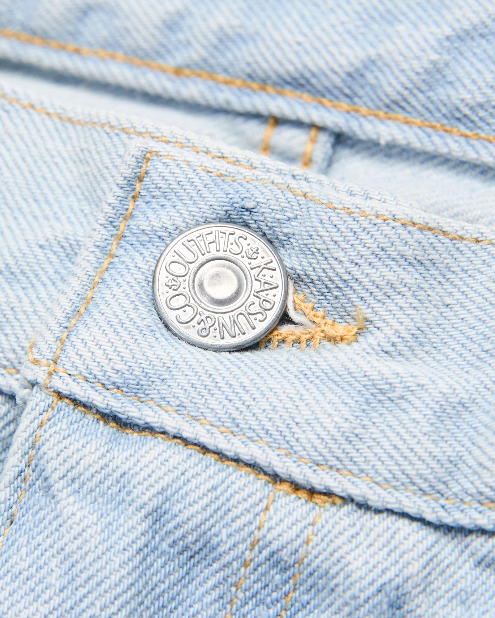 5P Zipper Front Denim Pants in Indigo Ice Wash - Image 5