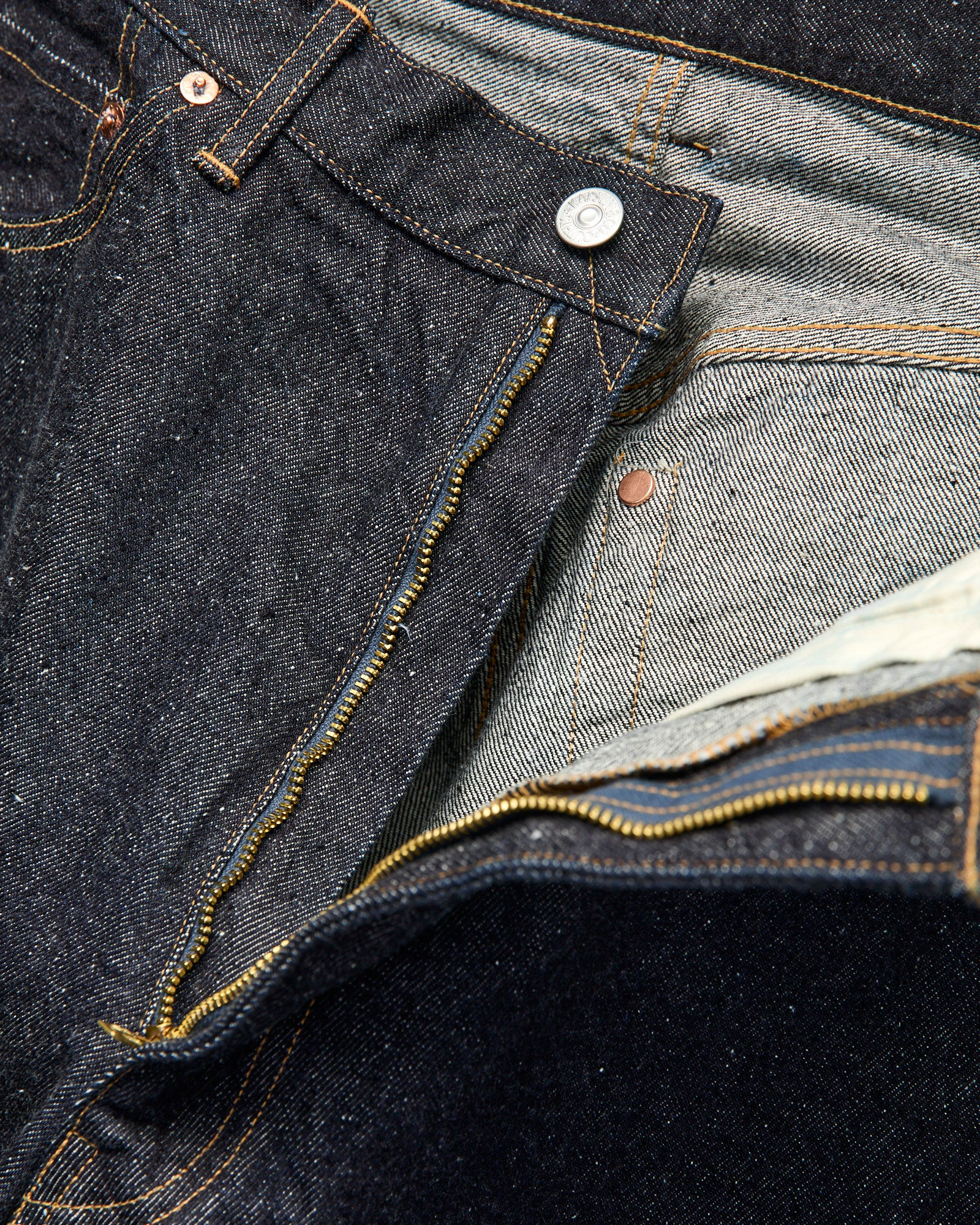 5P Zipper Front Denim Pants in Indigo One Wash - Image 7