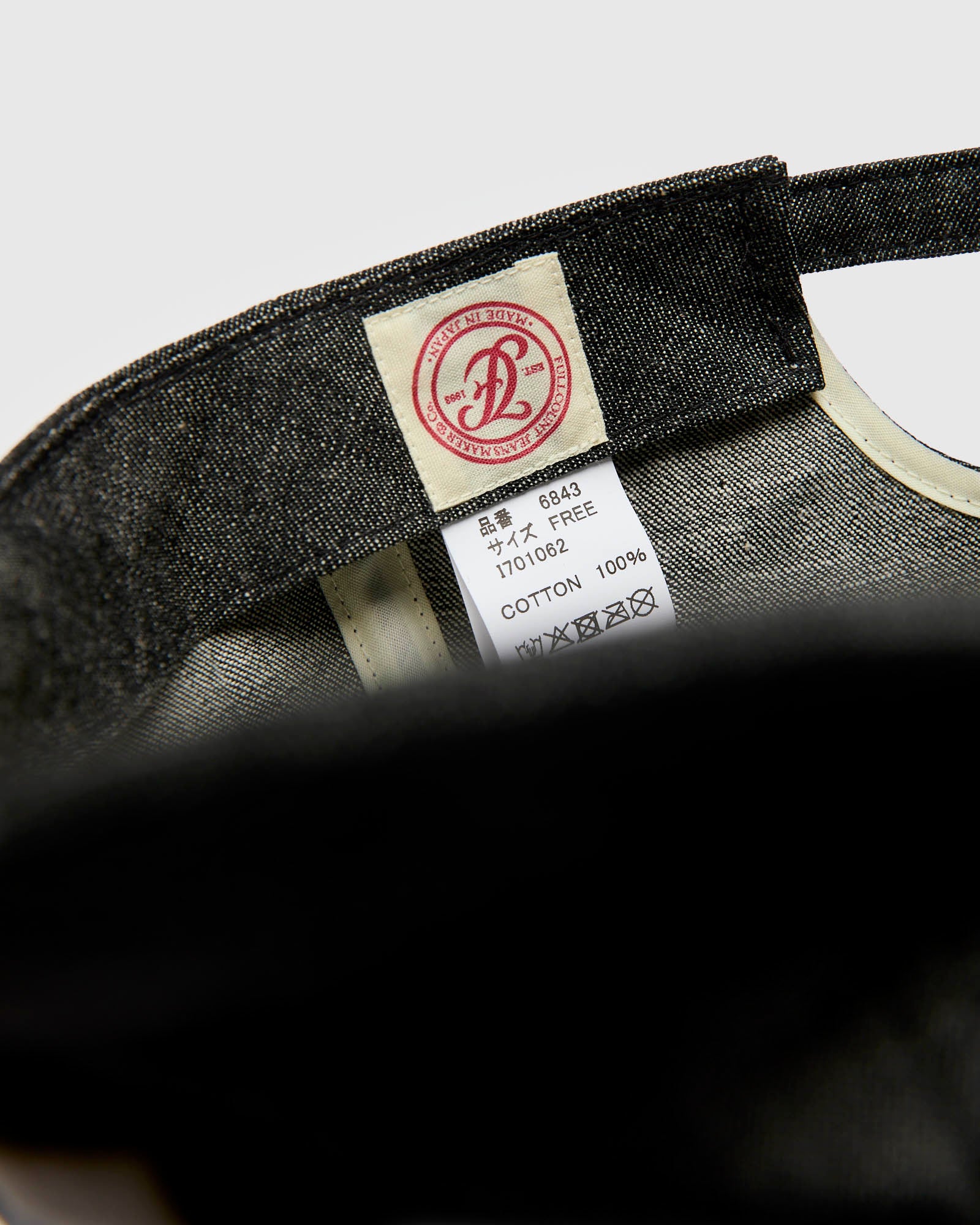 Patch Denim Baseball Cap in Black - Image 6