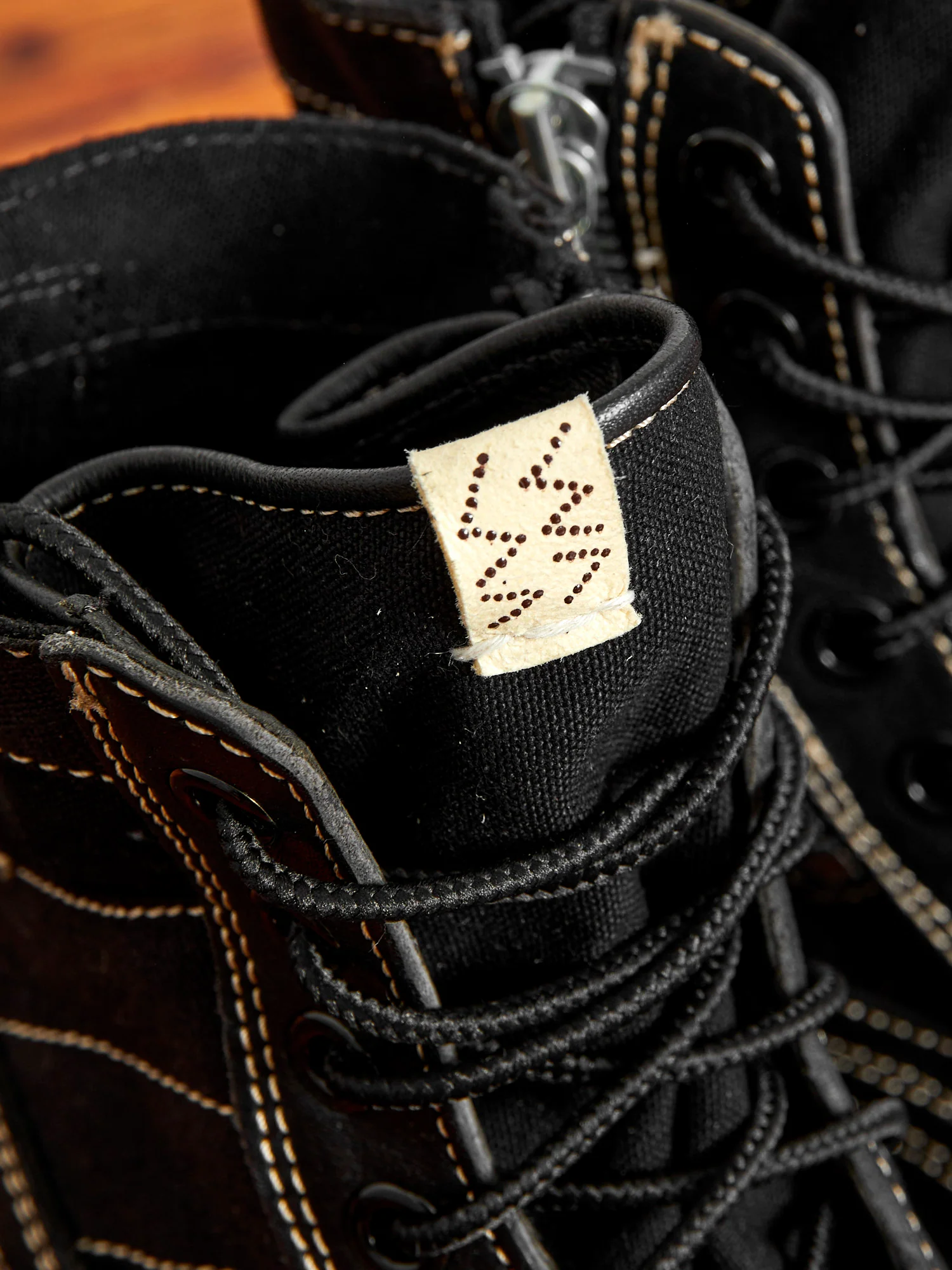 7 Hole '73-Folk Boots in Black Horsehide - Image 9